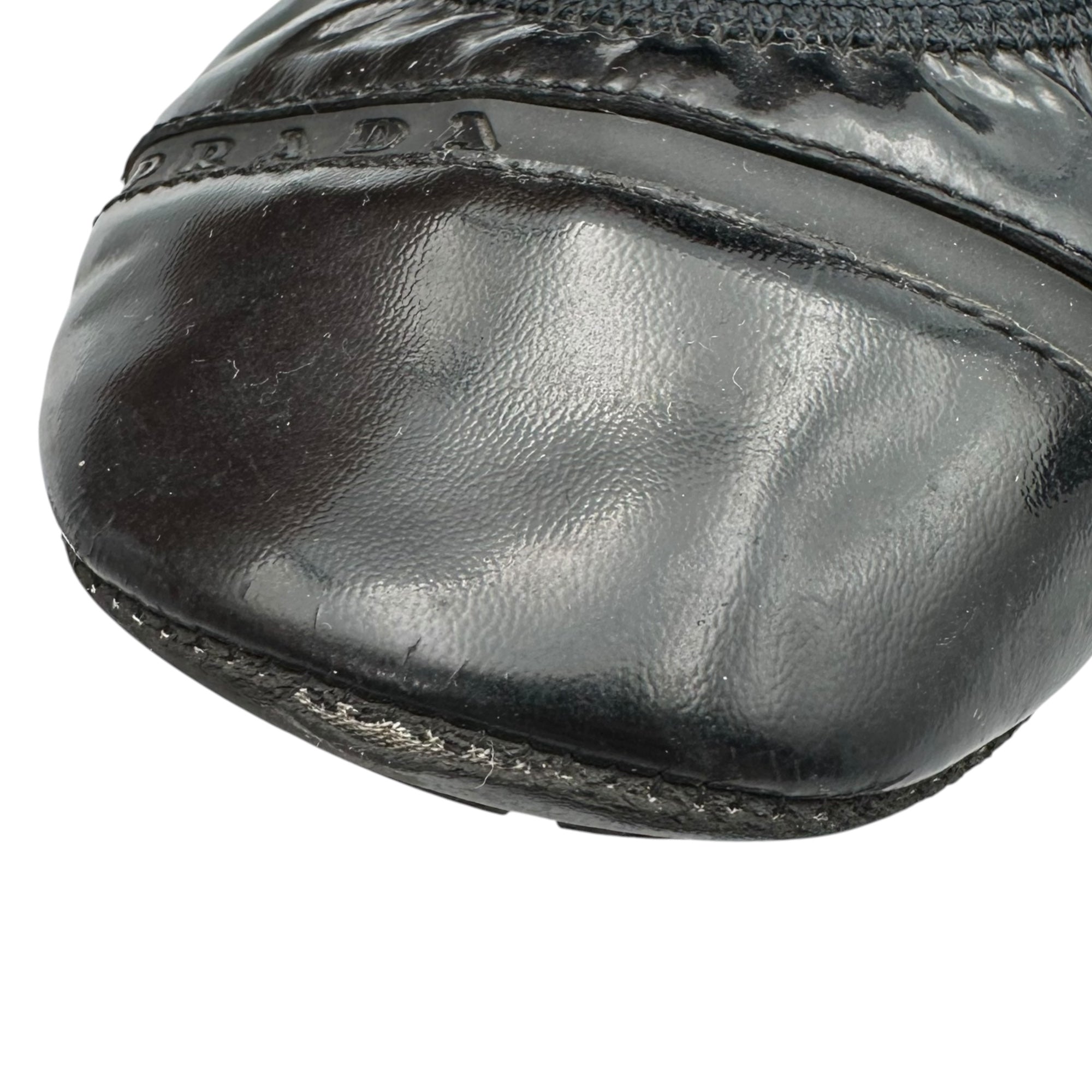 PRADA SPORT(プラダスポーツ) Patent Leather Ballet Flats エナメル バレー シューズ 37(23.5cm程度) ブラック パンプス