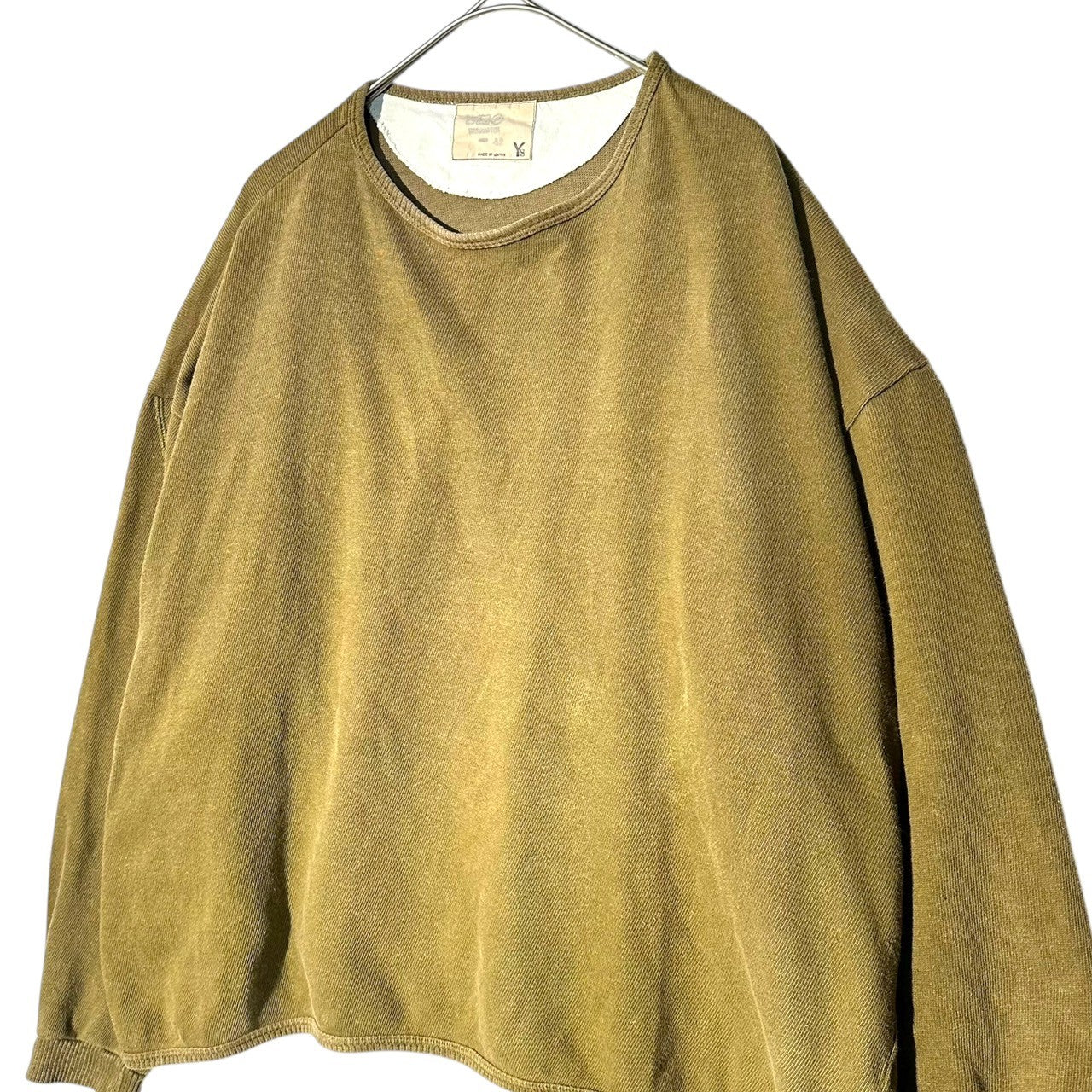 Y's(ワイズ) 70~80's Initial Tag Short Length Wide Silhouette Deer Pullover Cut and Sewn 初期タグ ショート丈 ワイド シルエット 鹿の子 プルオーバー カットソー FREE ブラウン 稀少 女性物 男性着用可能