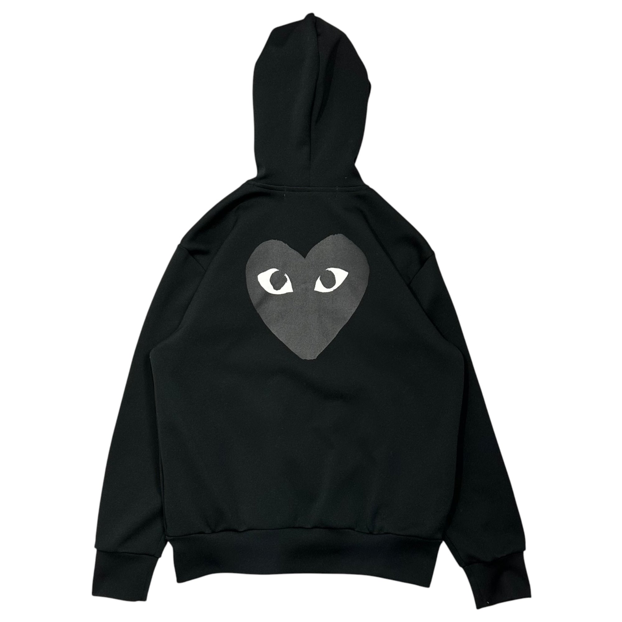 PLAY COMME des GARCONS(プレイコムデギャルソン) 2019SS Jersey Back Print Zip-up Hoodie ジャージ バックプリント ジップアップ フーディ パーカー AZ-T254 M ブラック AD2018/10