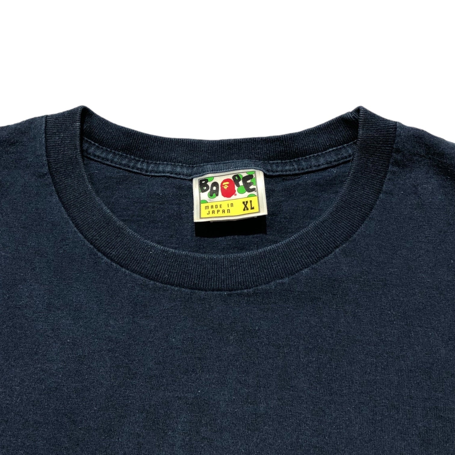 A BATHING APE(アベイシングエイプ) 00's casual logo t-shirt カジュアルロゴ Tシャツ 00年代 XL ネイビー