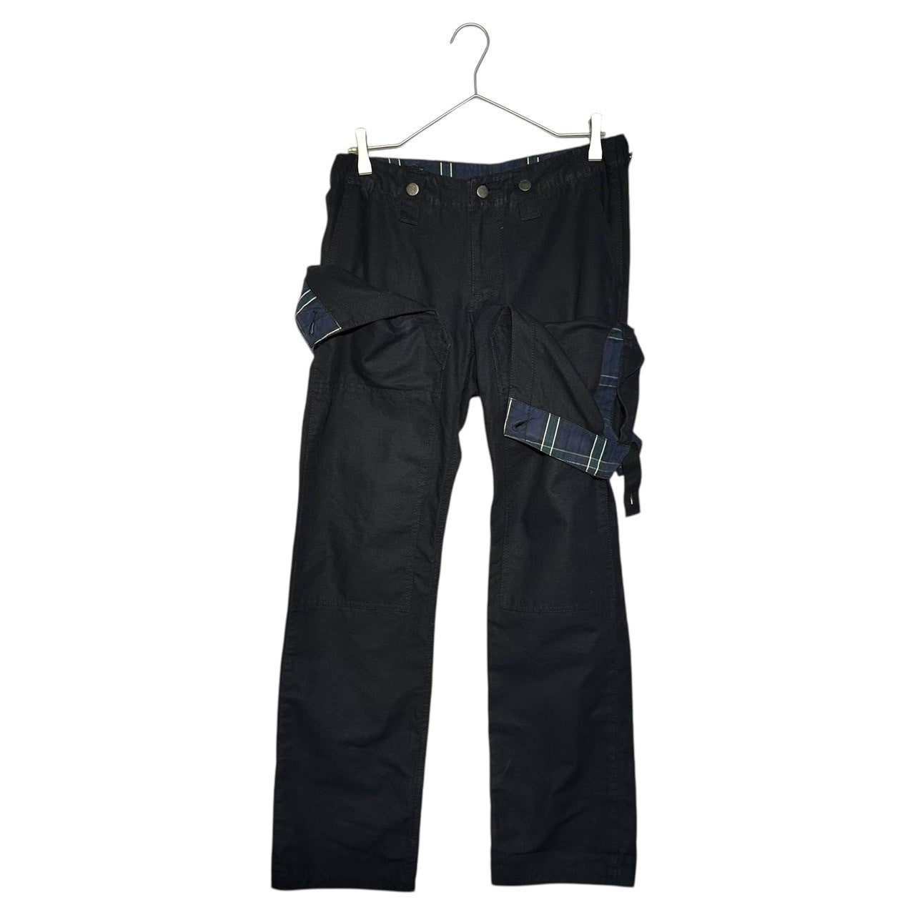 FINAL HOME(ファイナルホーム) 08's Waist Layered Type Cotton Straight Pants ウエスト レイヤード タイプ コットン ストレート パンツ FH81FF027 S ネイビー