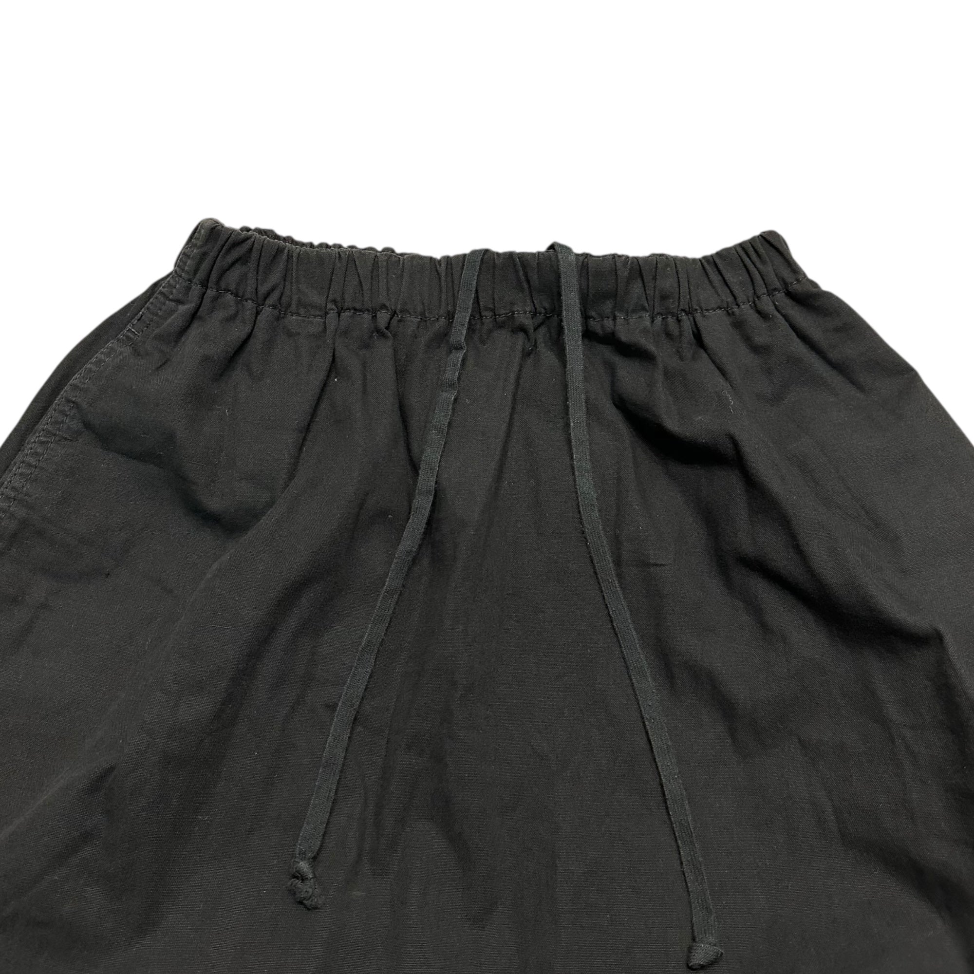 BLACK COMME des GARCONS(ブラックコムデギャルソン) 12SS Cotton Sarouel Shorts コットン サルエル ショーツ ハーフパンツ 1I-P018 XS ブラック AD2011 男女着用可能