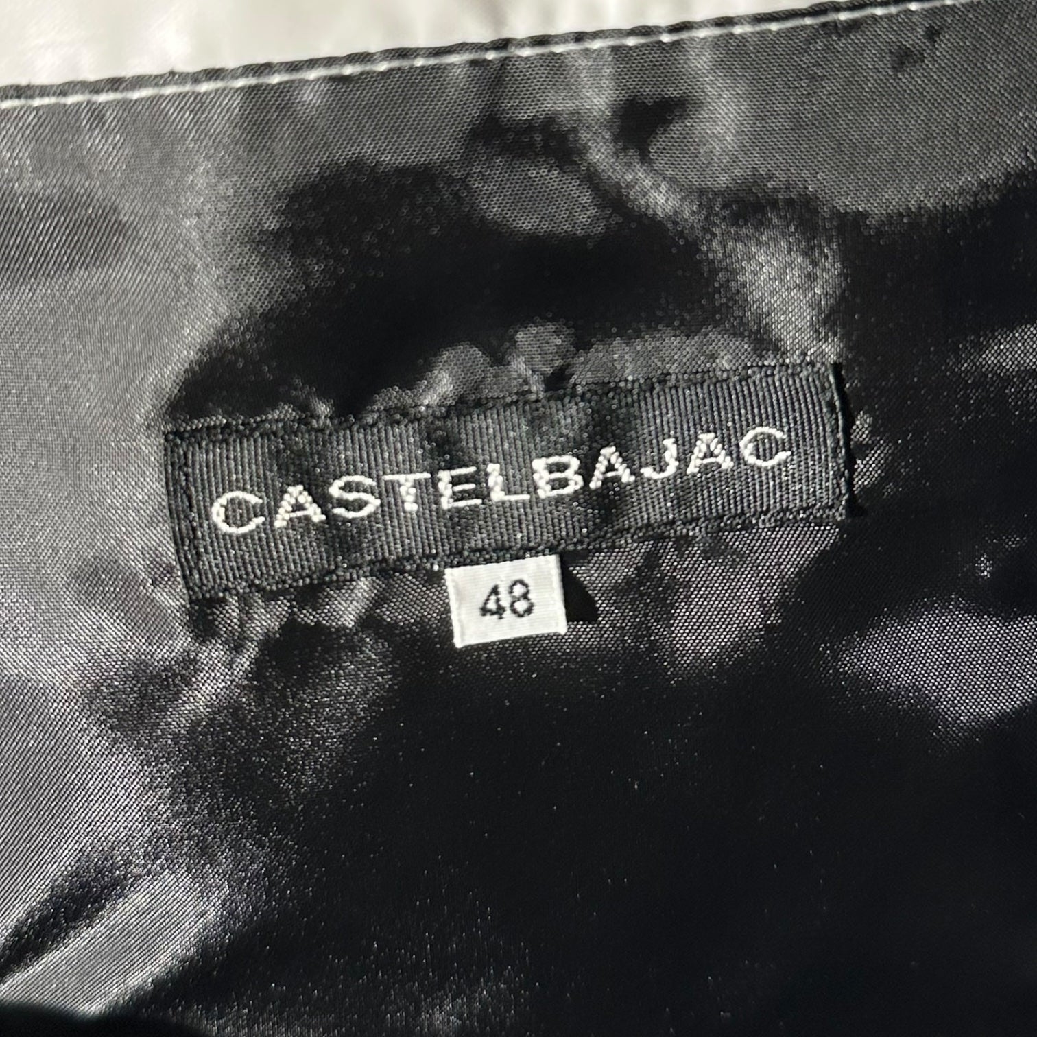 CASTELBAJAC(カステルバジャック) Printed Down Jacket プリント ダウン ブルゾン ジャケット 21110-103 48(M) ホワイト×ブラック
