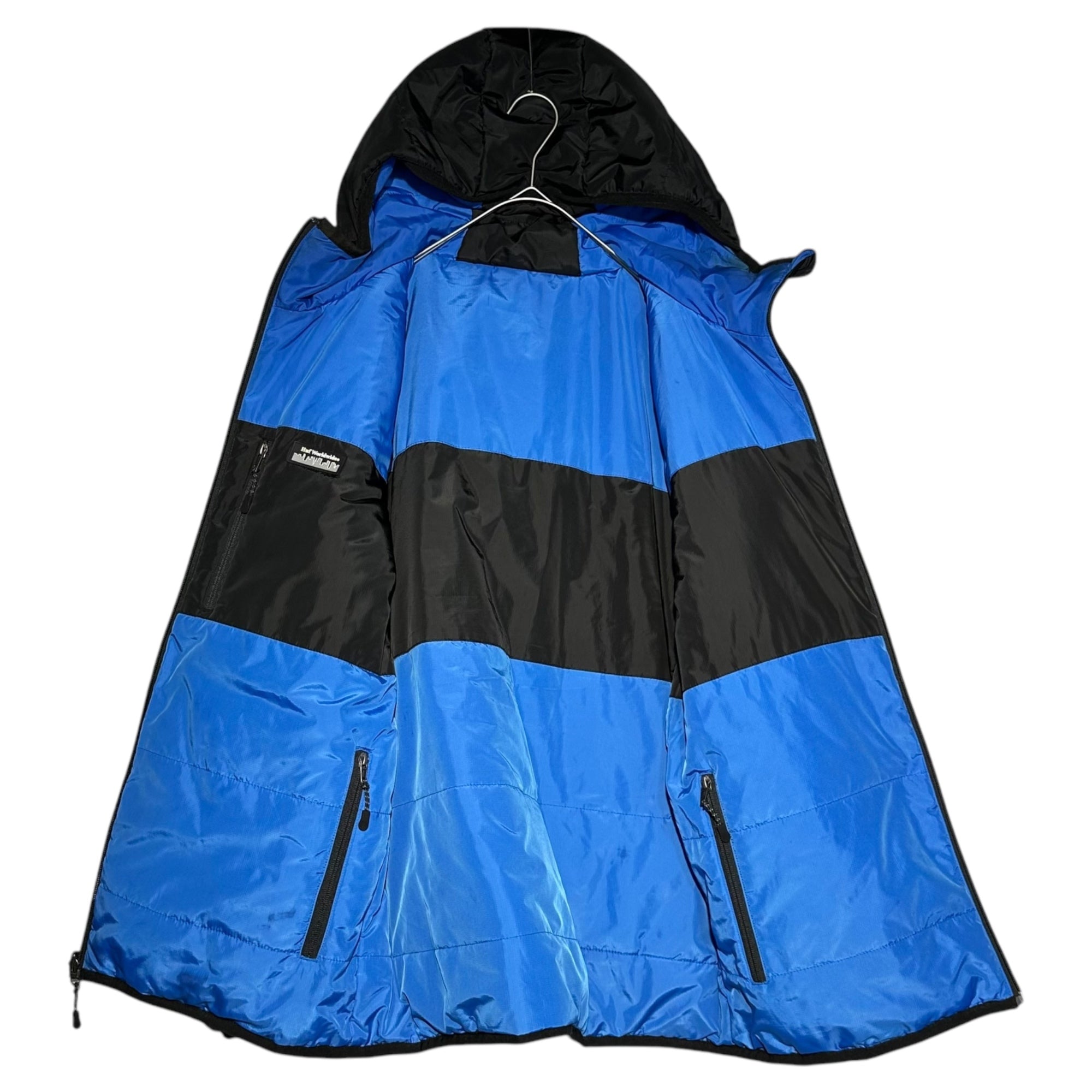 HUF(ハフ) Reversible padded hooded jacket リバーシブル 中綿 フーデッド ジャケット L ブラック×ブルー