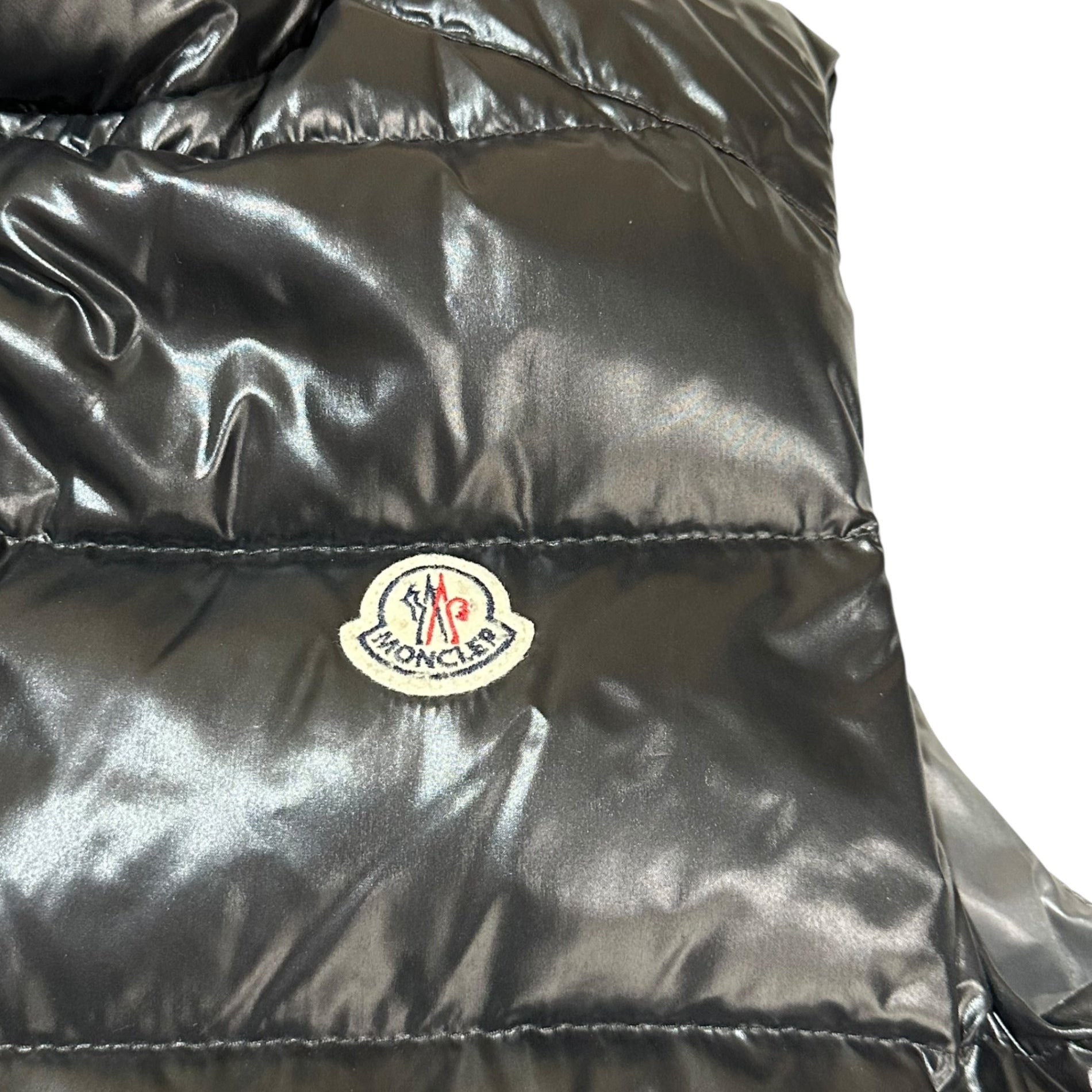 MONCLER(モンクレール) TIB GILET ロゴ ワッペン ナイロン ダウン ベスト 320914335005 1(S程度) ブラック