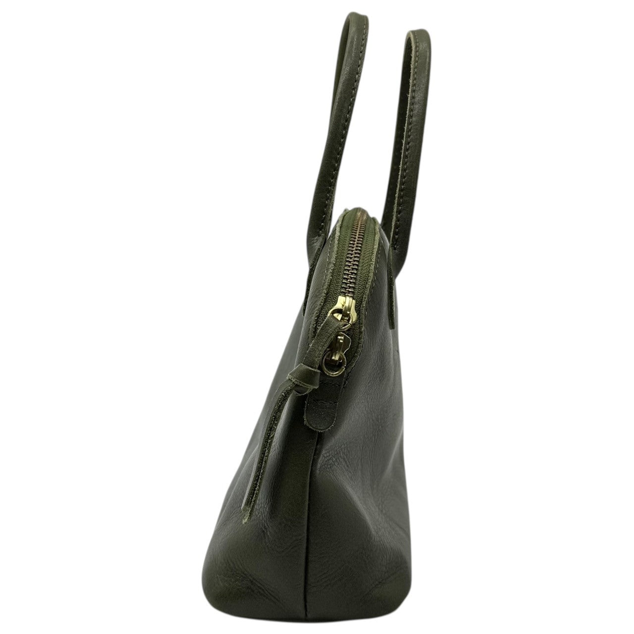 TIDEWAY(タイドウェイ) Leather Hand Bag レザー ハンド バッグ カーキ