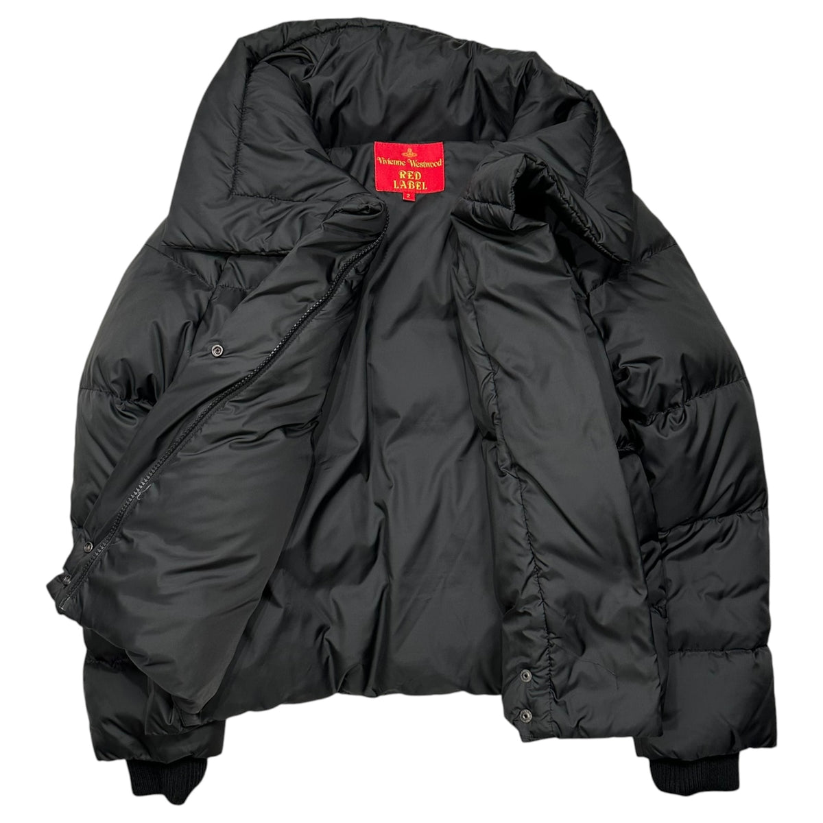 Vivienne Westwood RED LABEL(ヴィヴィアンウエストウッドレッドレーベル) Big-Collar Down Jacket ビッグ カラー ダウン ジャケット 17-01-422001 2 ブラック