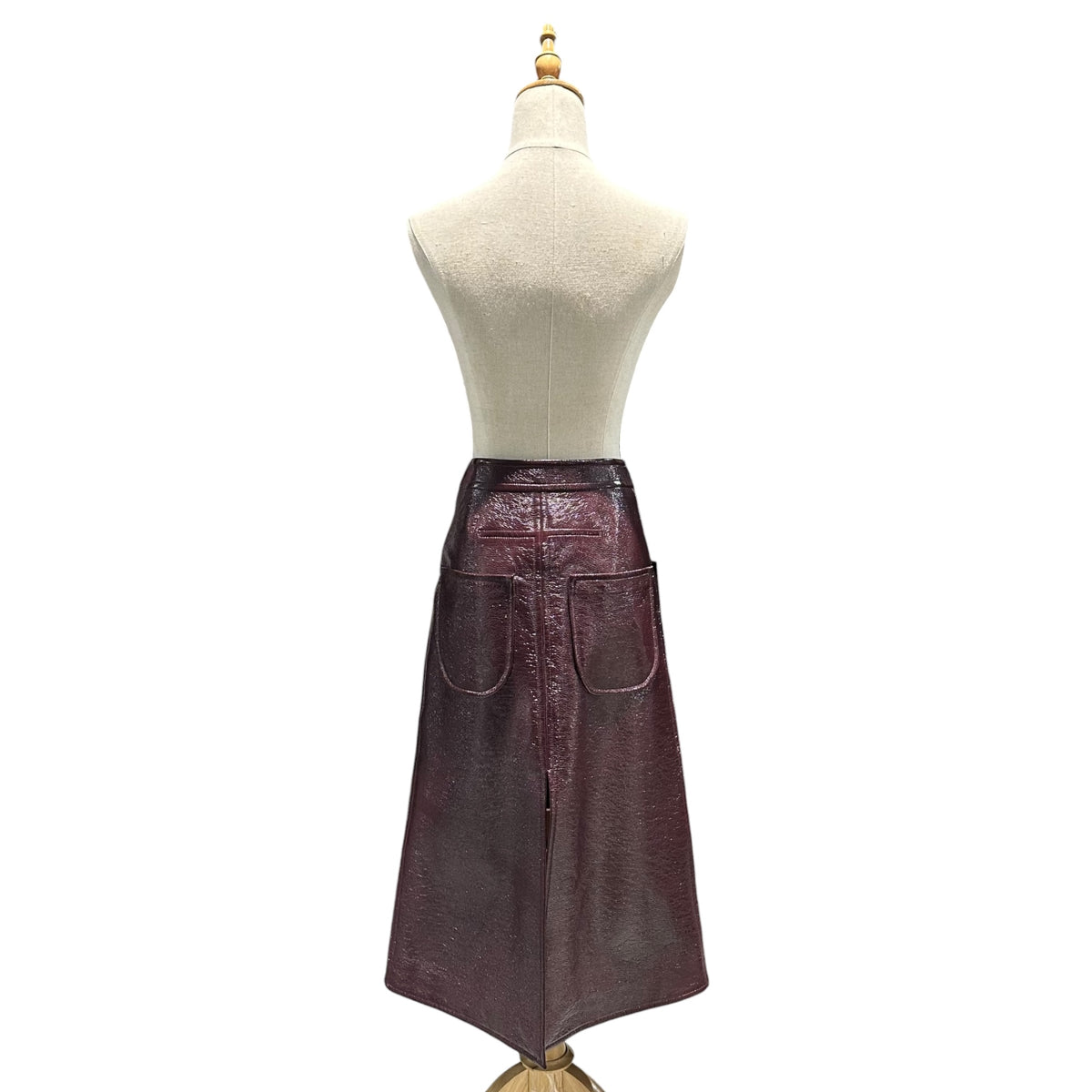 courreges(クレージュ) Vinyl Midi Skirt ビニール ミディ スカート 8624-343-0103 34 ボルドー