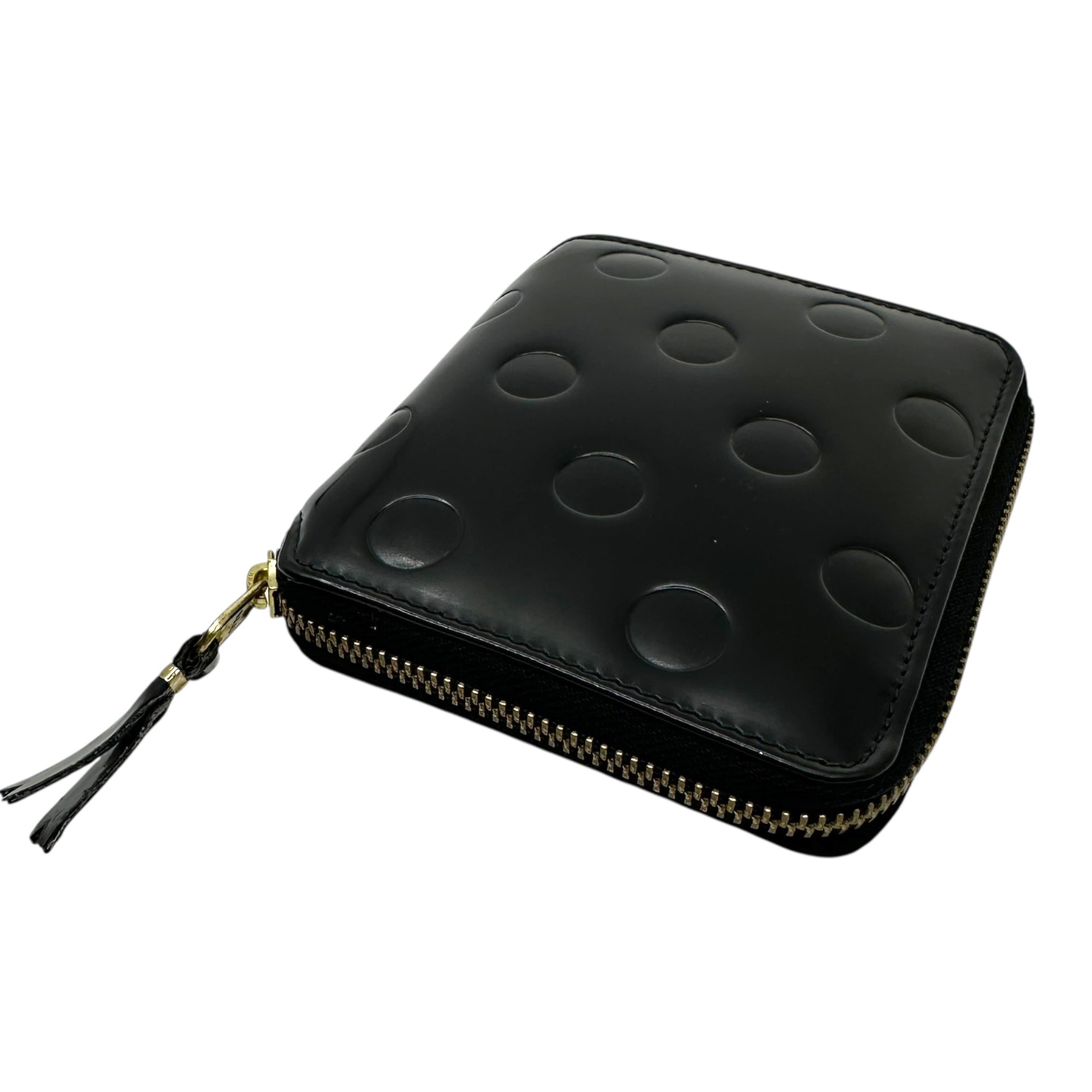 Wallet COMME des GARCONS(ウォレットコムデギャルソン) DOT EMBOSSED WALLET ドット エンボスド ウォレット コンパクト 二つ折り 財布 ブラック