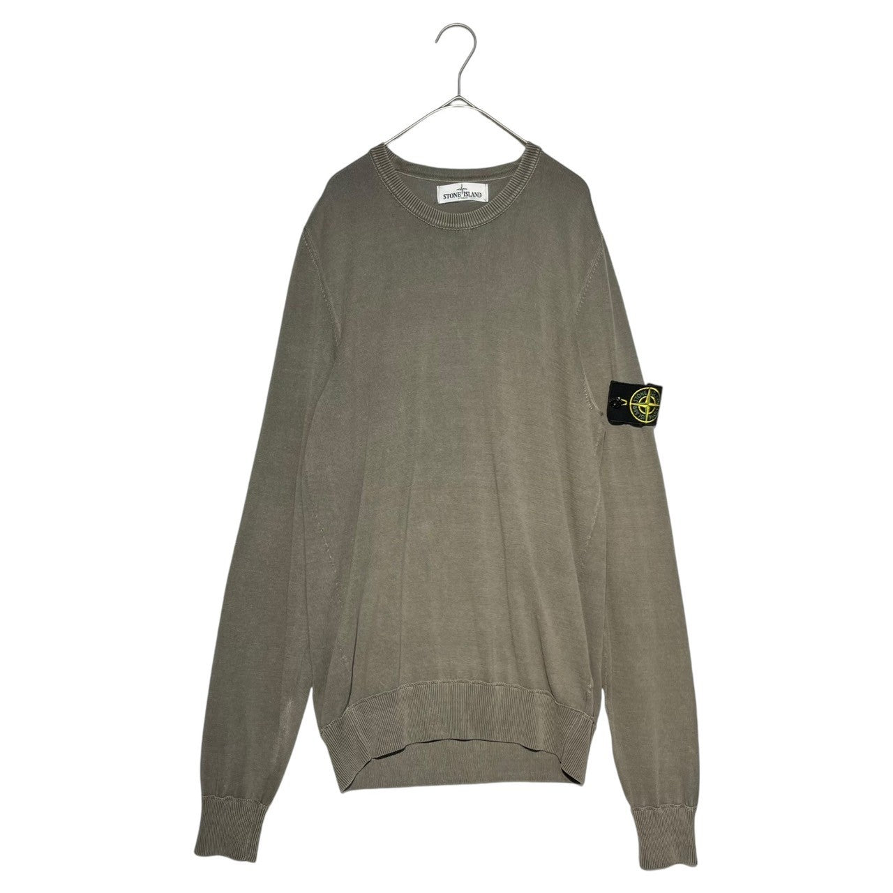 STONE ISLAND(ストーンアイランド) 13SS Cotton crew neck knit コットン クルーネック ニット 5815509B8 M グレー 薄手