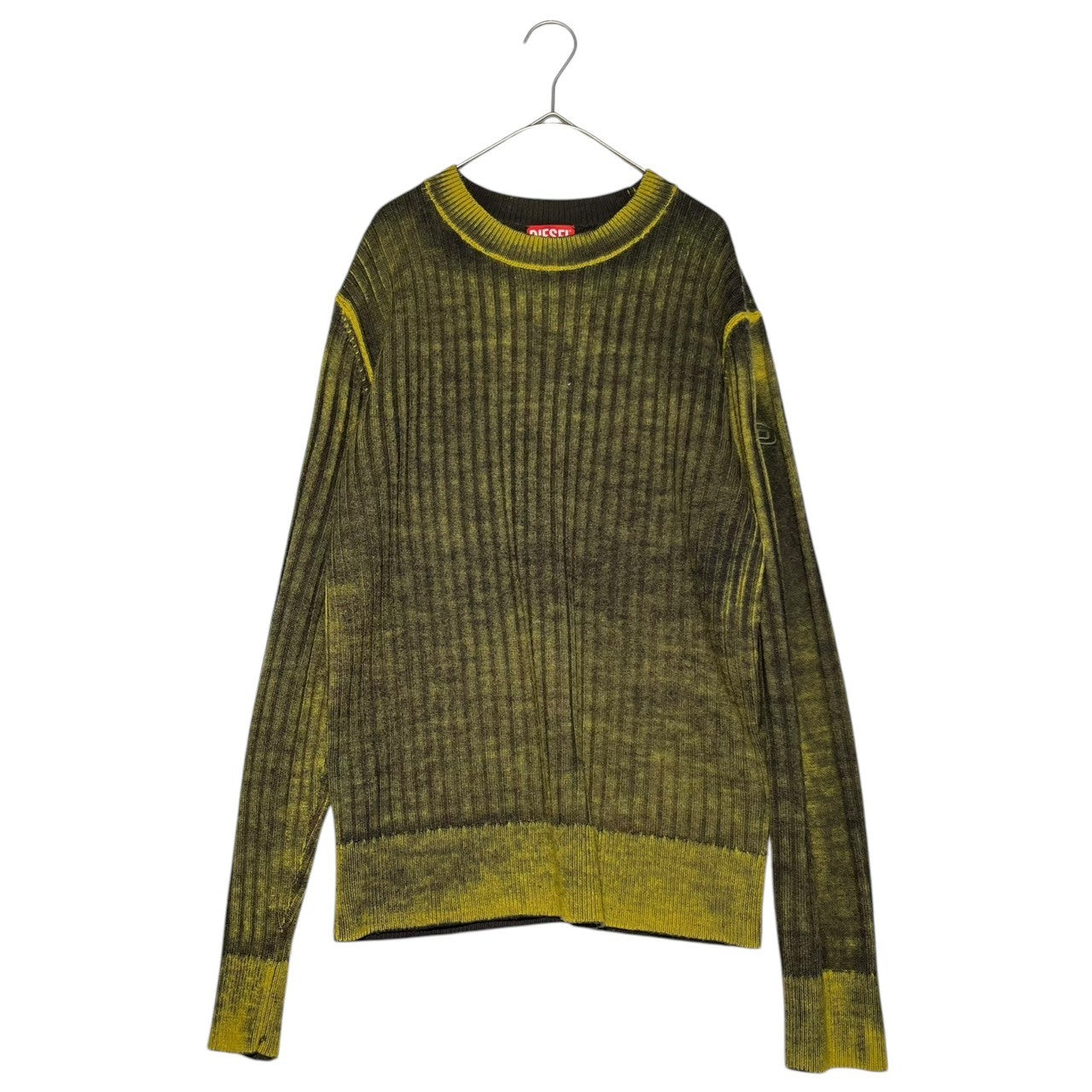 DIESEL(ディーゼル) K-ANDELERO rib crew neck knit K-ANDELERO リブ クルーネック ニット A09474 M イエロー