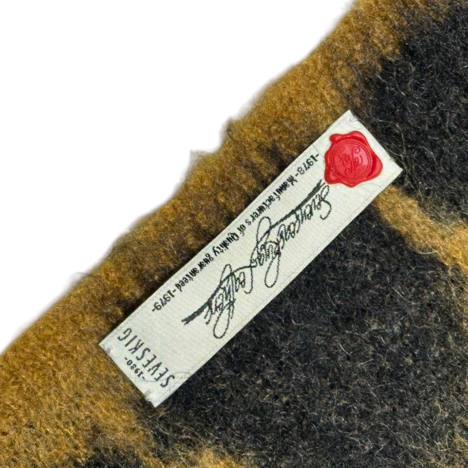 SEVESKIG(セヴシグ) Leopard Print Mohair-Blend Wool Scarf レオパード モヘア混 ウール マフラー AC-SV-HA-1010 FREE ブラウン×ブラック