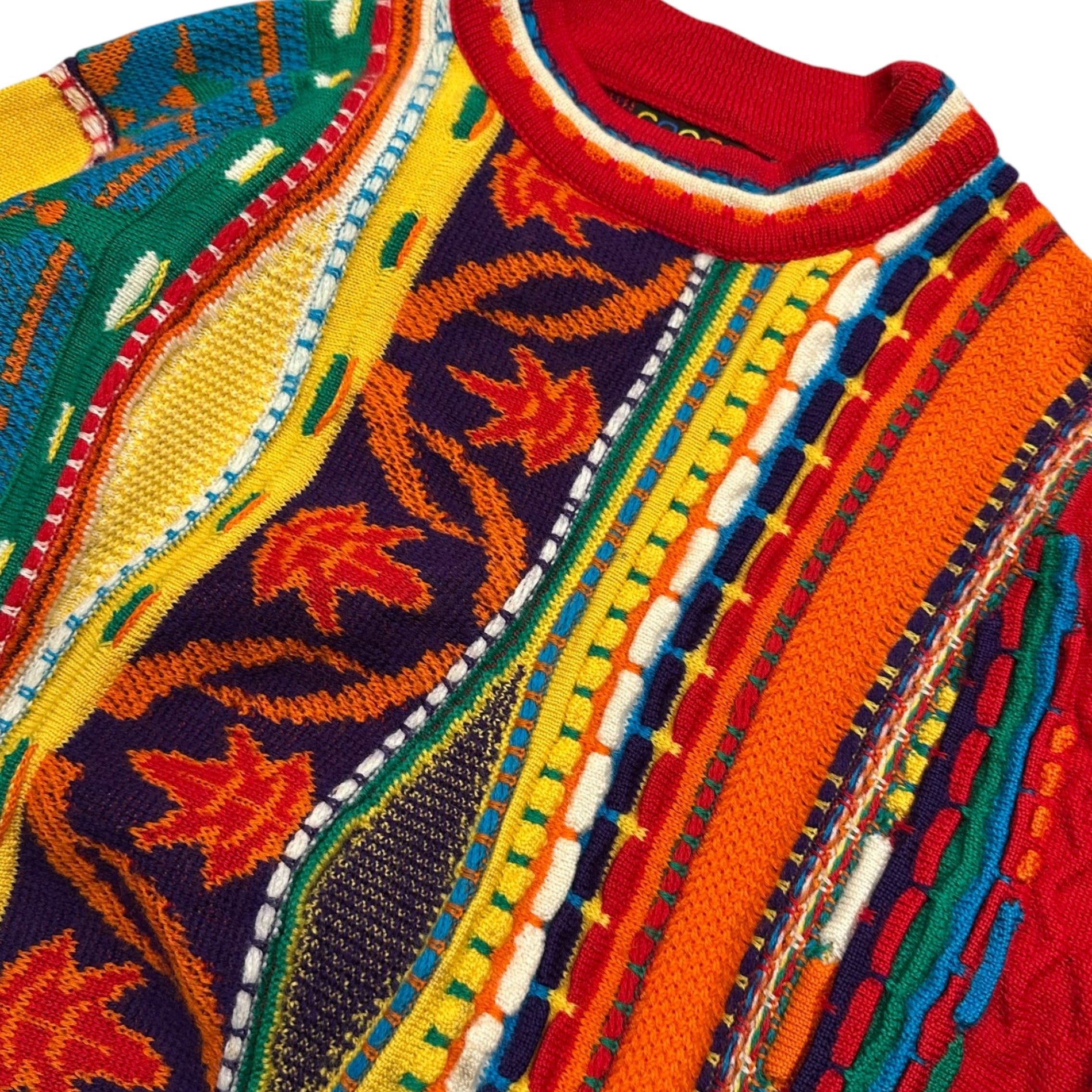 COOGI(クージー) 1990's Classic Multi-Collar 3D Knit クラシック マルチカラー 3D ニット M マルチ 90年代 セーター