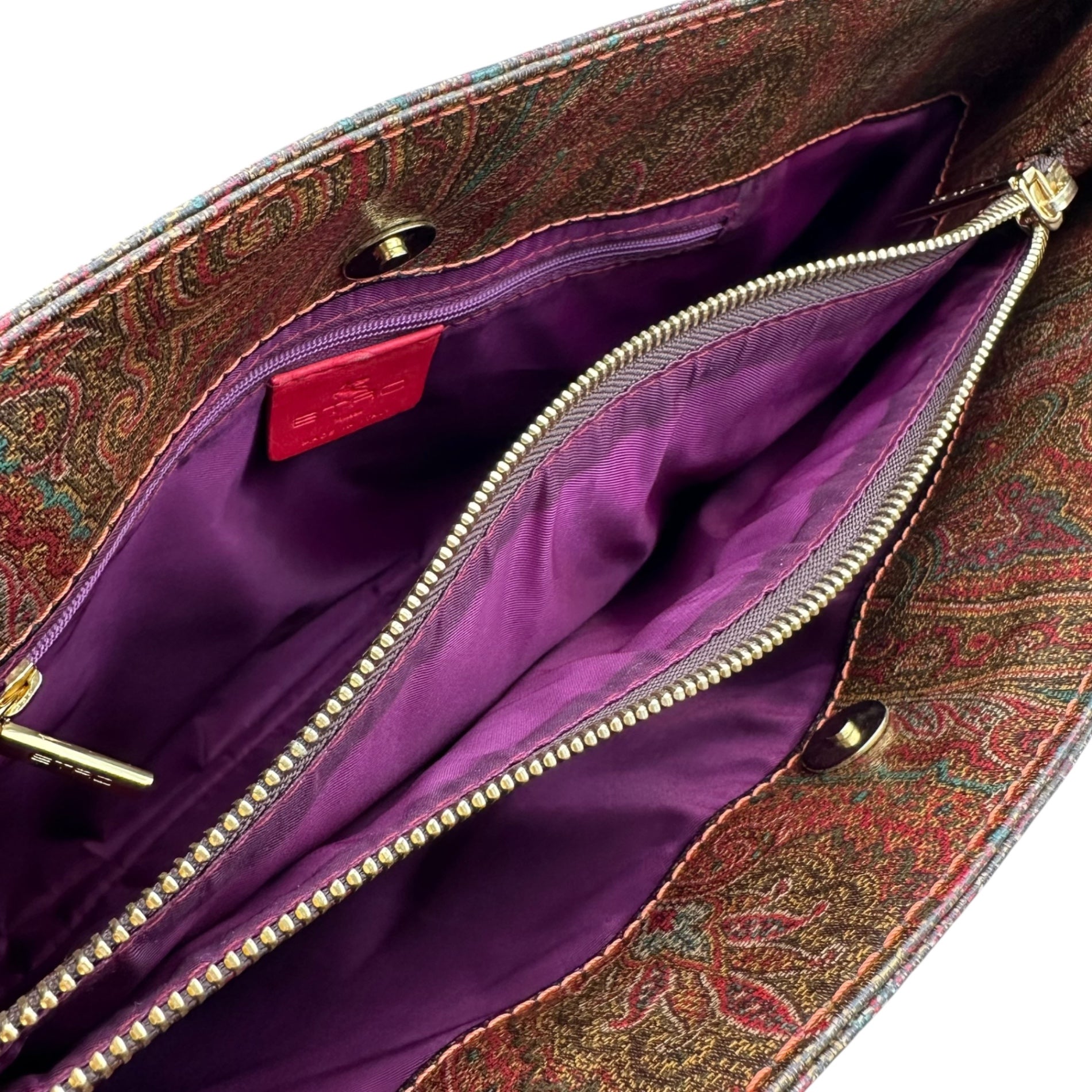 ETRO(エトロ) Multi-Color Handle Paisley Tote Bag マルチカラーハンドル ペイズリー トート バッグ 1968-9233 ブラウン