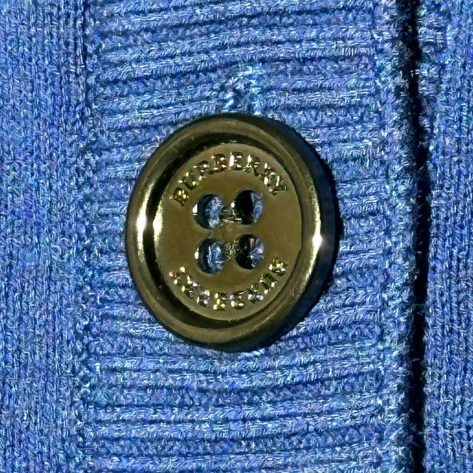 BURBERRY LONDON(バーバリーロンドン) Rayon Cotton Long-Sleeve Button-Up Cardigan レーヨン コットン 長袖 ボタン カーディガン B1N52-131-26 1(S程度) ブルー 裏地 ノヴァチェック