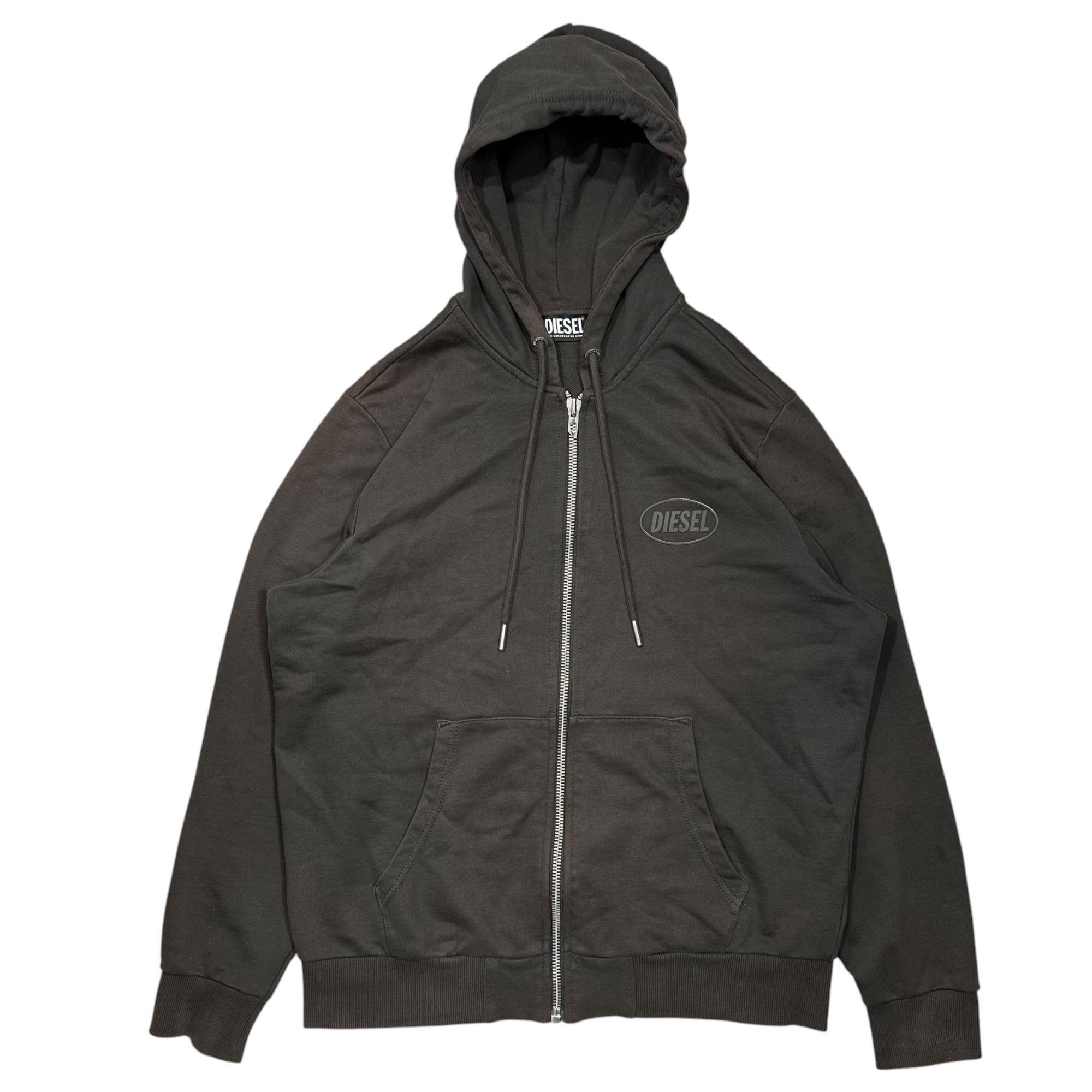 DIESEL(ディーゼル) S-GIRK-HOOD-ZIP-OVAL ロゴ ジップ パーカー A15244 L ブラウン