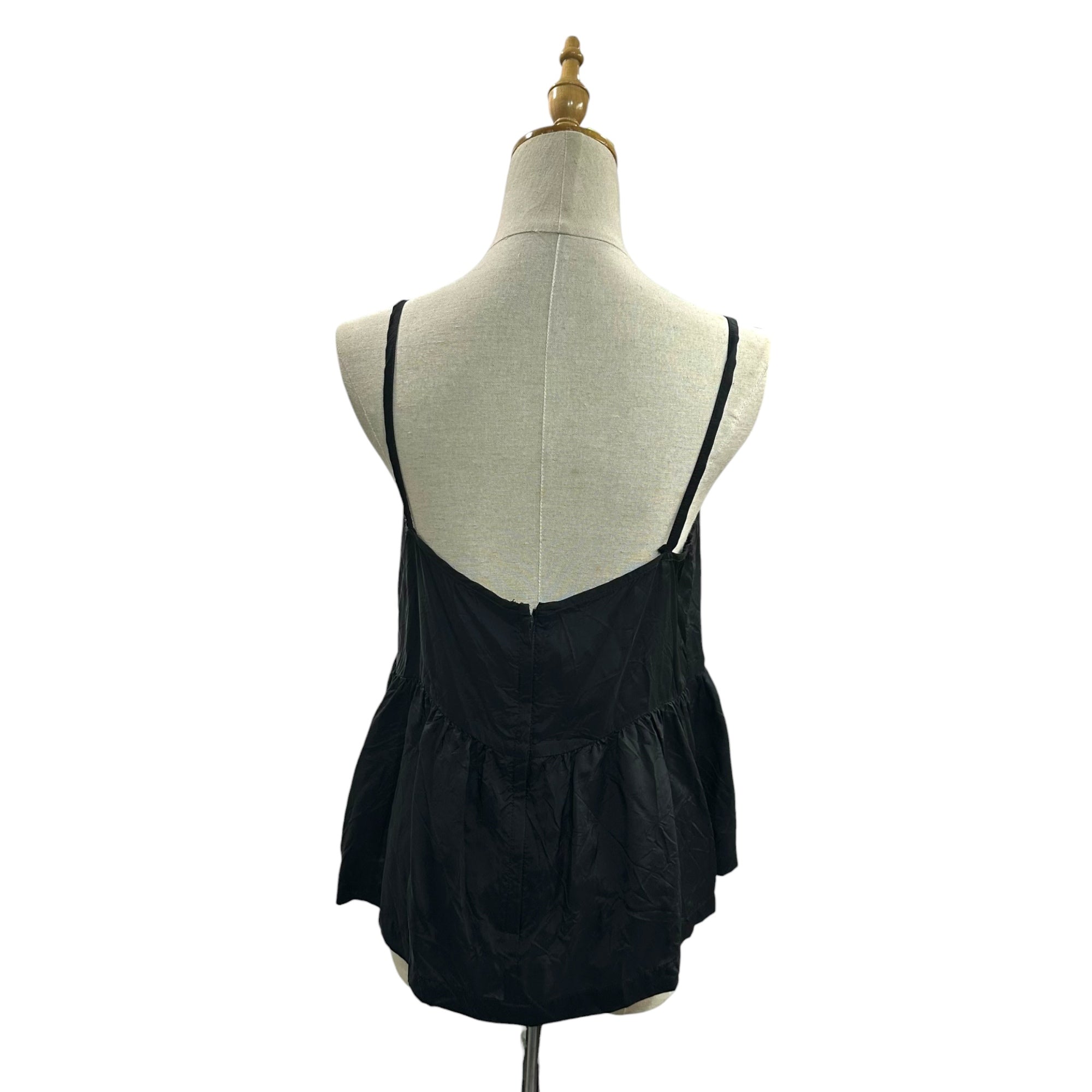 COMME des GARCONS COMME des GARCONS(コムデギャルソンコムデギャルソン) 2023SS Cupro Gathered Bustier キュプラ ギャザー ビスチェ RK-B024 M ブラック AD2022 フレア キャミソール