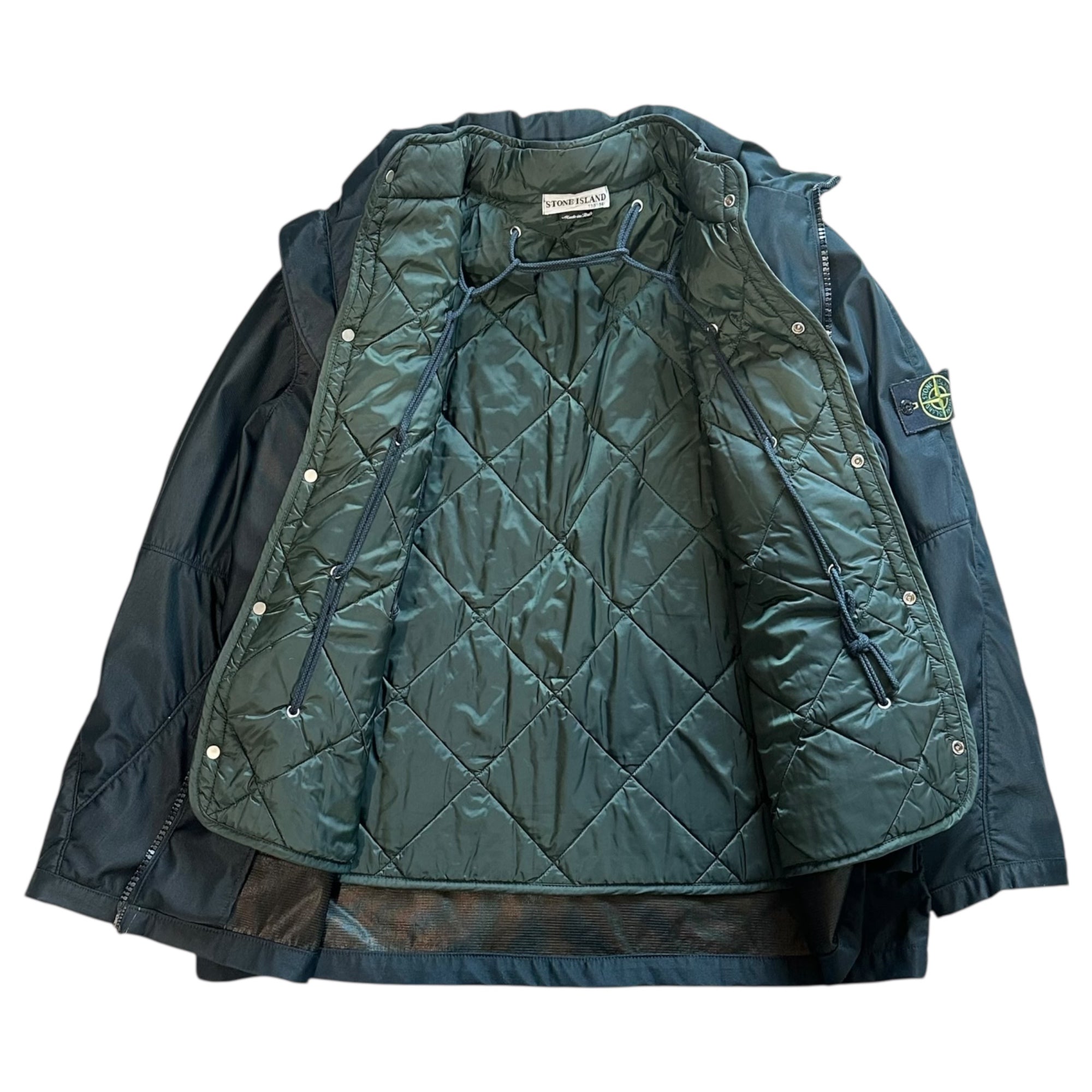 STONE ISLAND(ストーンアイランド) 2000AW 3WAY Nylam Jacket ナイラム ジャケット ライナー付 33154Q42/A M ブラック 00's マウンテンパーカー キルティング 稀少品 アーカイブ