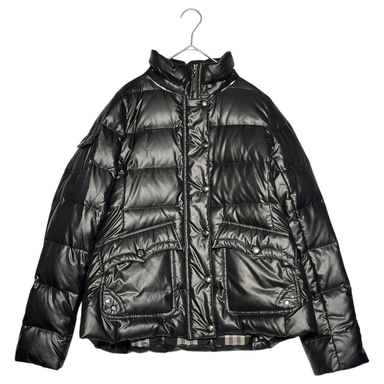 BURBERRY BLUE LABEL(バーバリーブルーレーベル) Raccoon Fur Down Jacket ラクーン ファー ダウン ジャケット FCF24-693-09 38(M程度) ブラック