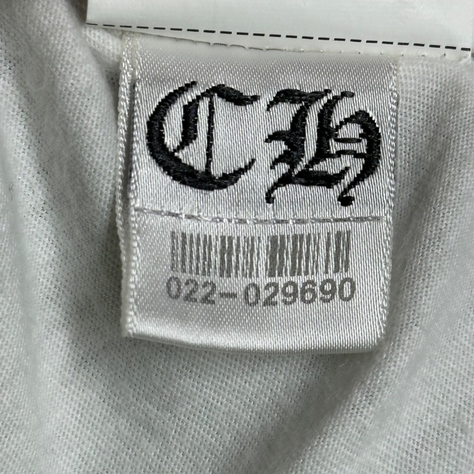 CHROME HEARTS(クロムハーツ) Scroll Label L/S T-Shirt スクロール ラベル 長袖 Tシャツ M ホワイト クロムハーツジャパンタグ