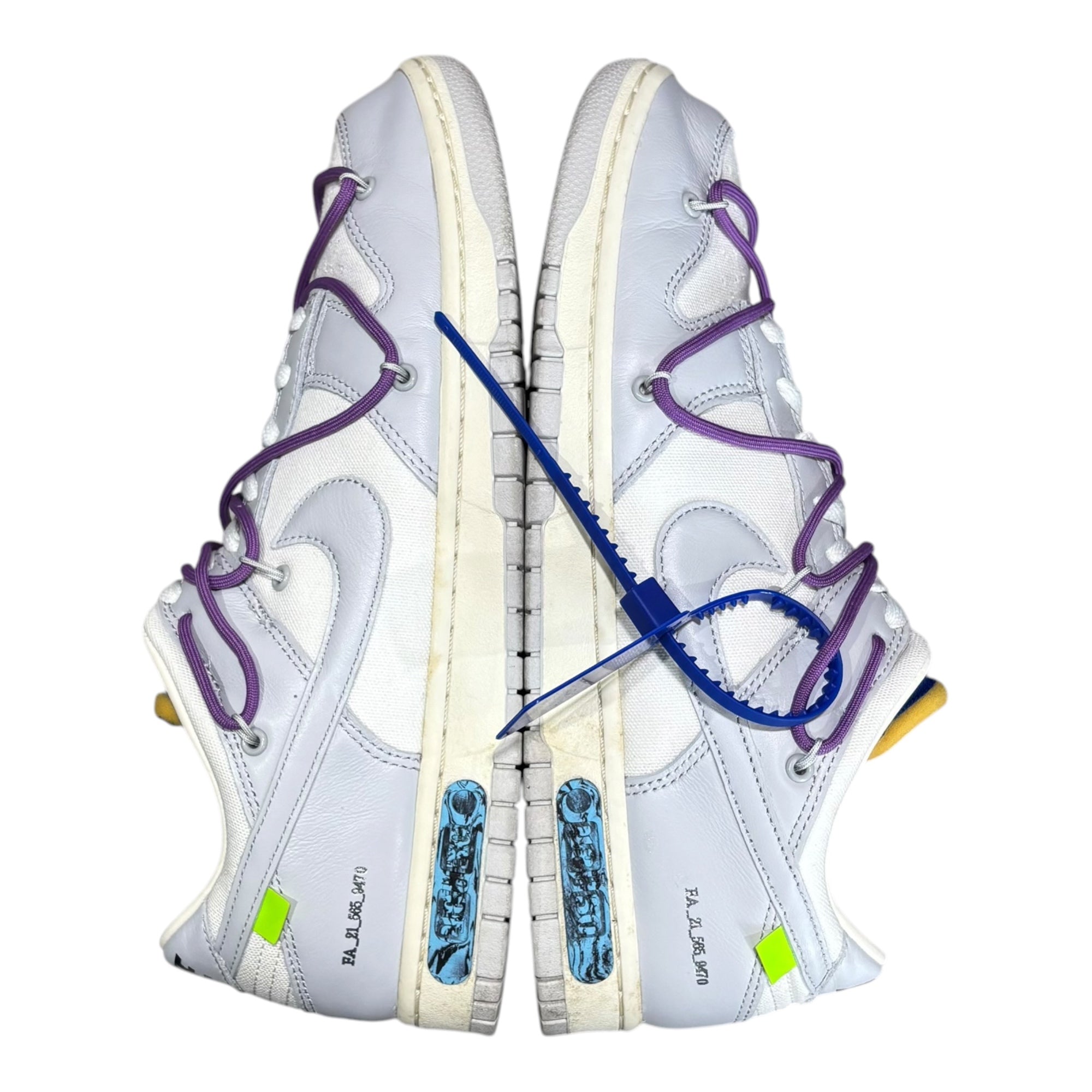 NIKE×Off-White(ナイキ×オフホワイト) Dunk Low 1 OF 50 "48" ダンク ロー DM1602-107 29.5cm グレー×ホワイト スニーカー
