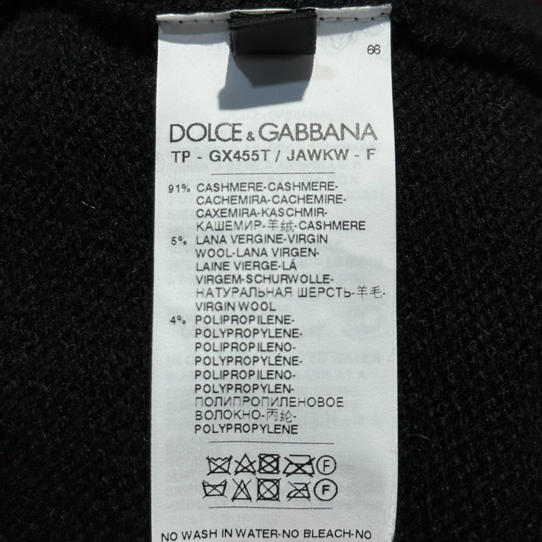 DOLCE&GABBANA(ドルチェ&ガッバーナドルガバ) Pig of the Year cashmere knit ピック 刺繍 カシミア クルーネック ニット GX455T JAWKW 48(M程度) ブラック×レッド 豚 ブタ