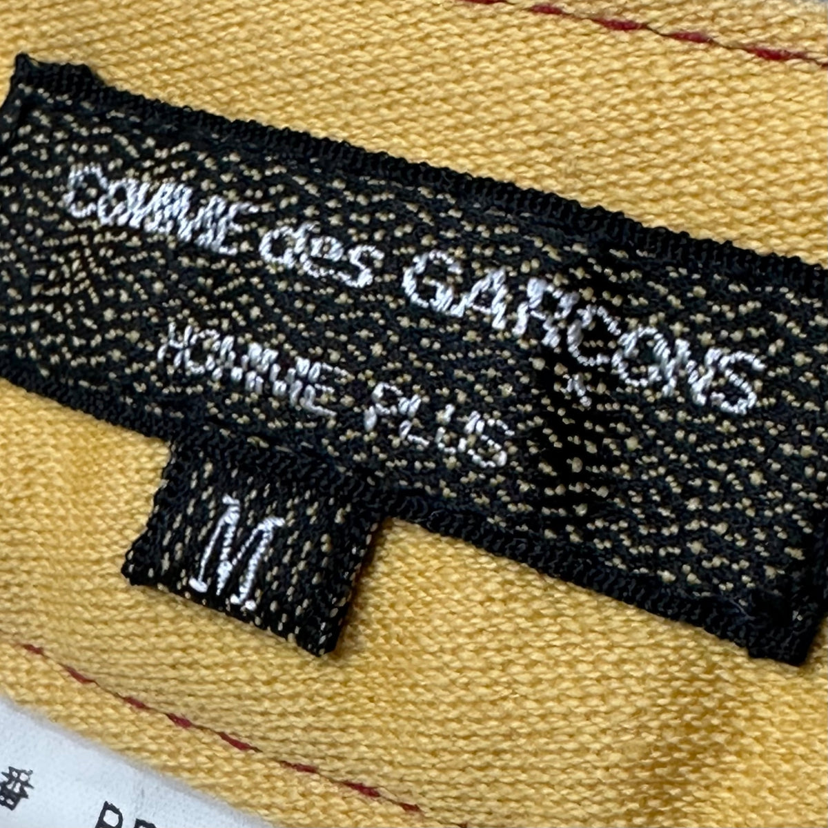 COMME des GARCONS HOMME PLUS(コムデギャルソンオムプリュス) 2000SS Gobelin-Era Red-Stitch Wide Straight Pants ゴブラン期 レッド ステッチ ワイド ストレート パンツ PP-10019M M イエロー×レッド AD1999 00s アーカイブ