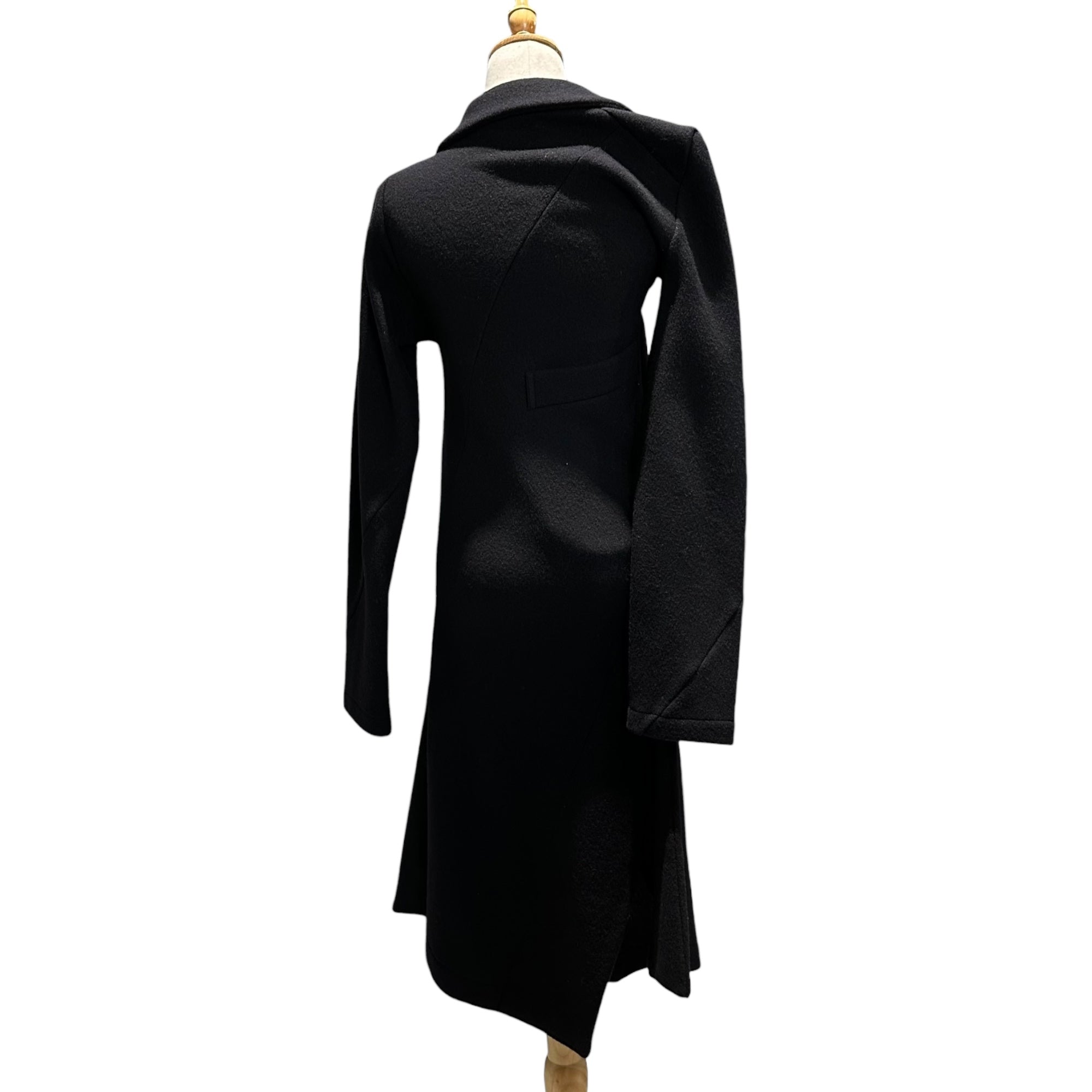 COMME des GARCONS COMME des GARCONS(コムデギャルソンコムデギャルソン) 14AW Twisted Melton Double Long Coat 捻じれ メルトン ダブル ロング コート RN-J033 M ブラック AD2014