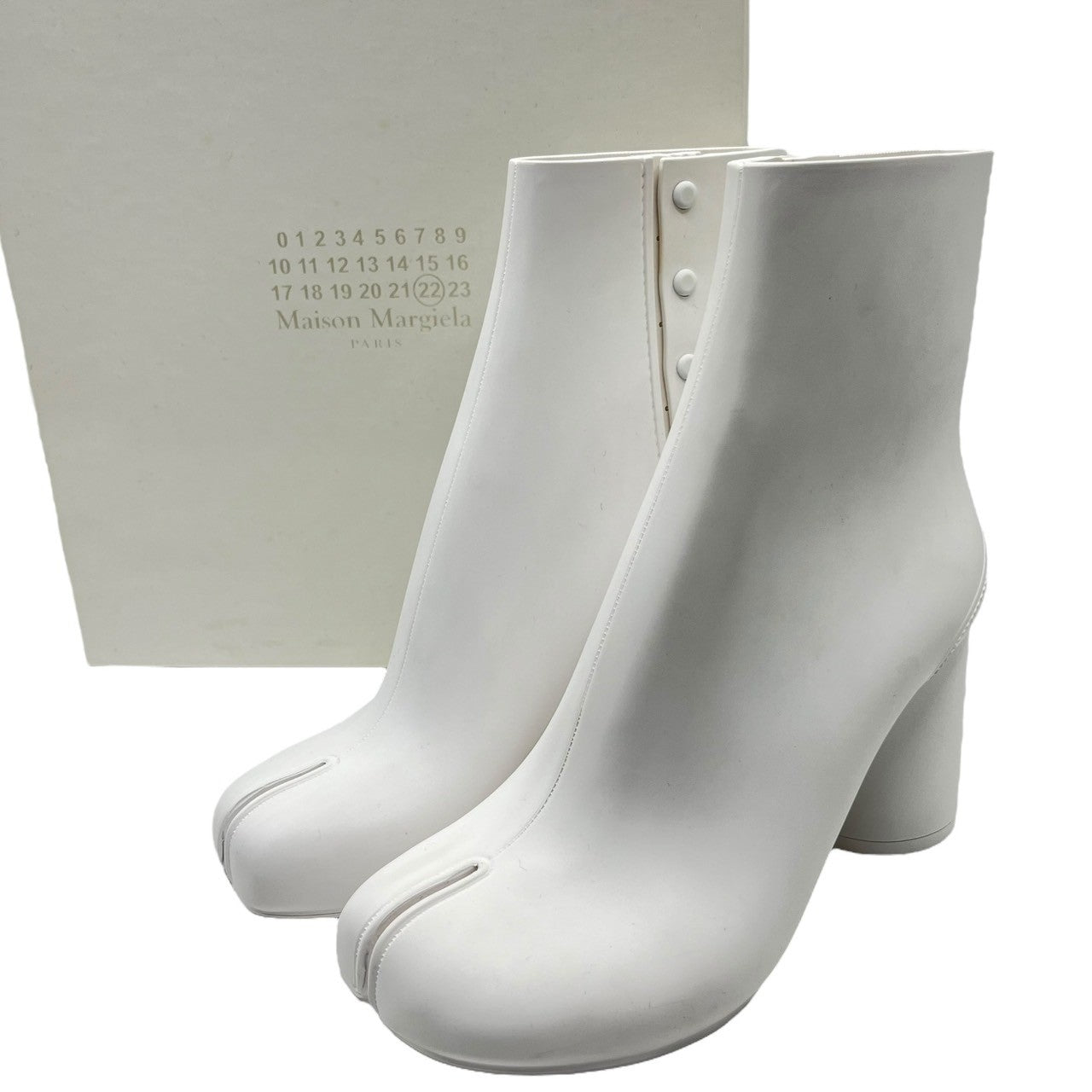 MAISON MARGIELA(メゾンマルジェラ) 22SS TABI BOOTS RUBBER 足袋 ブーツ ラバー S38WU0378 36(23cm程度) ホワイト レインブーツ ヒール