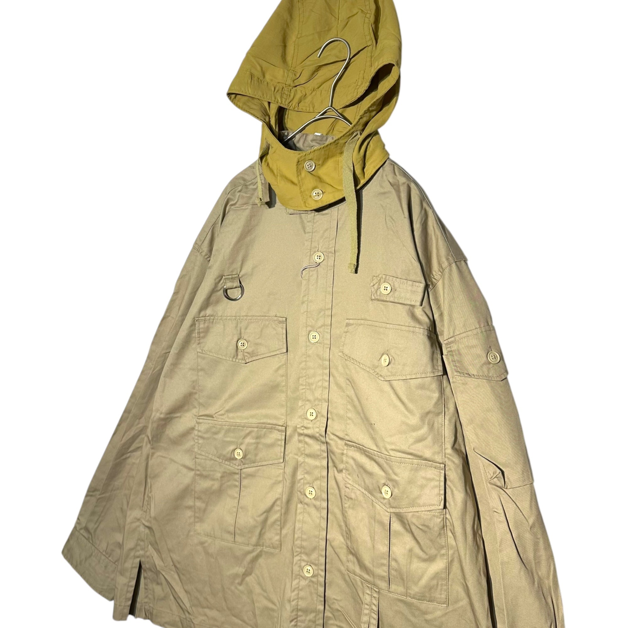 Engineered Garments(エンジニアードガーメンツ) Fishing Over shirt フィッシング オーバー シャツ S ベージュ フーデット フード パーカー ジャケット