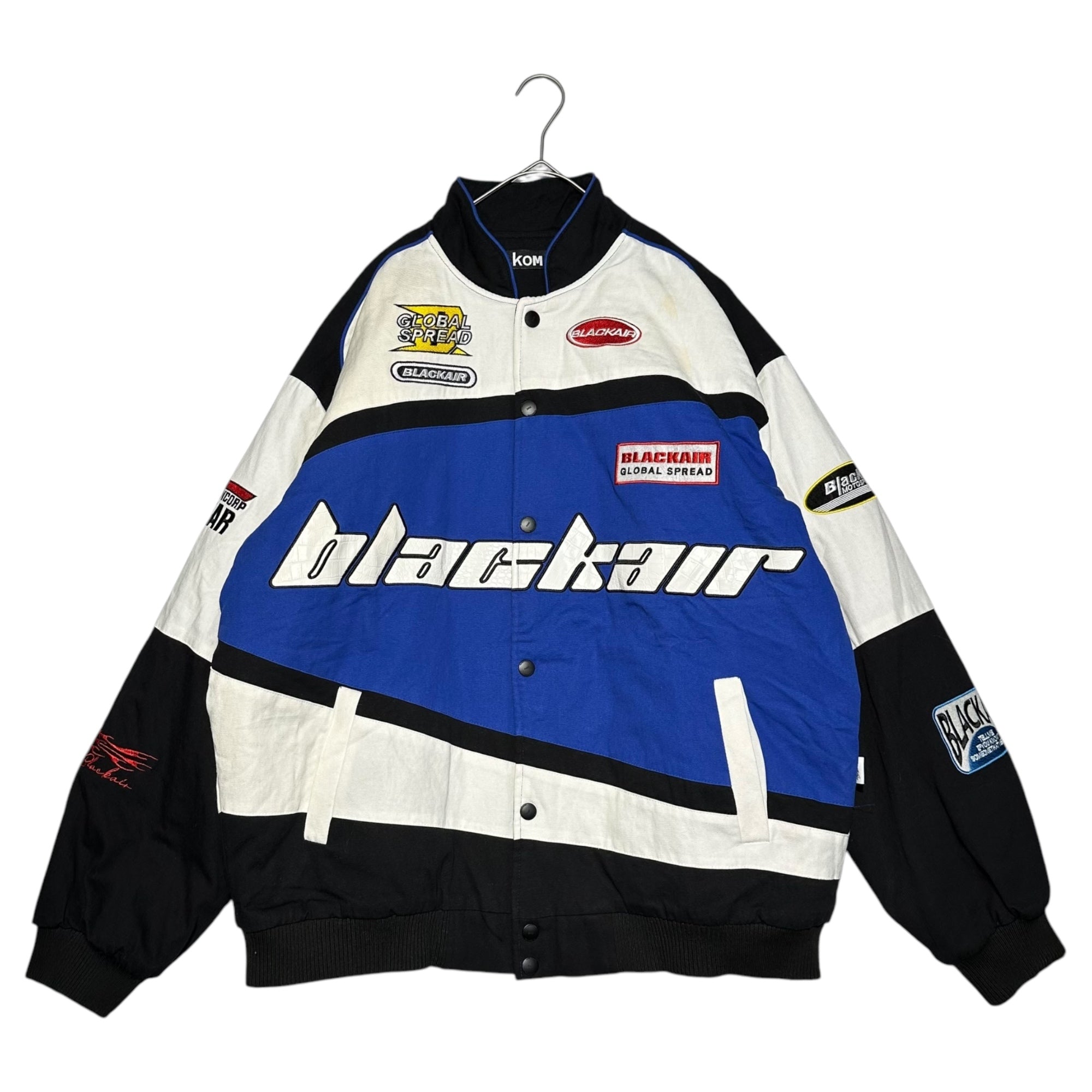 .KOM(ドットコム) racing jacket レーシング ジャケット 表記無し(L程度) ブルー ブルゾン ジャケット