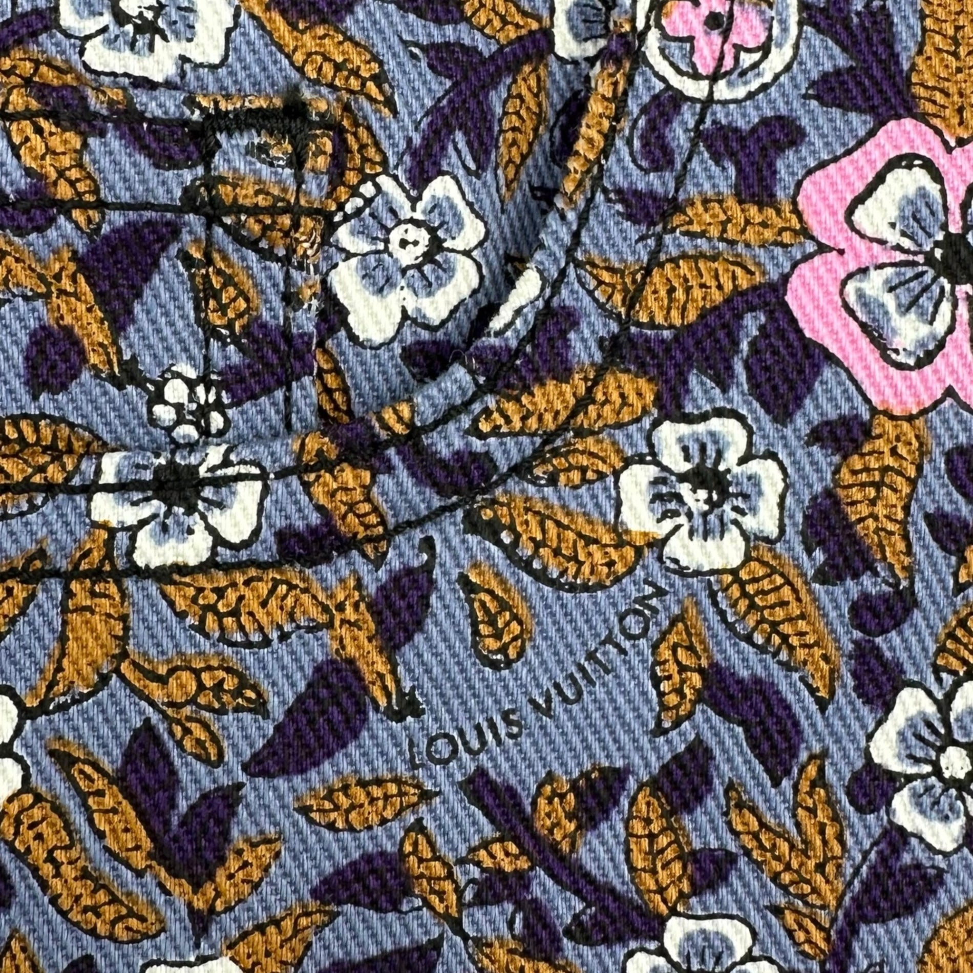 LOUIS VUITTON(ルイヴィトン) Floral Print Cotton Flare Mini Skirt 花柄 コットン フレア ミニ スカート RW152A F8SK25B74 40 パープル×ピンク