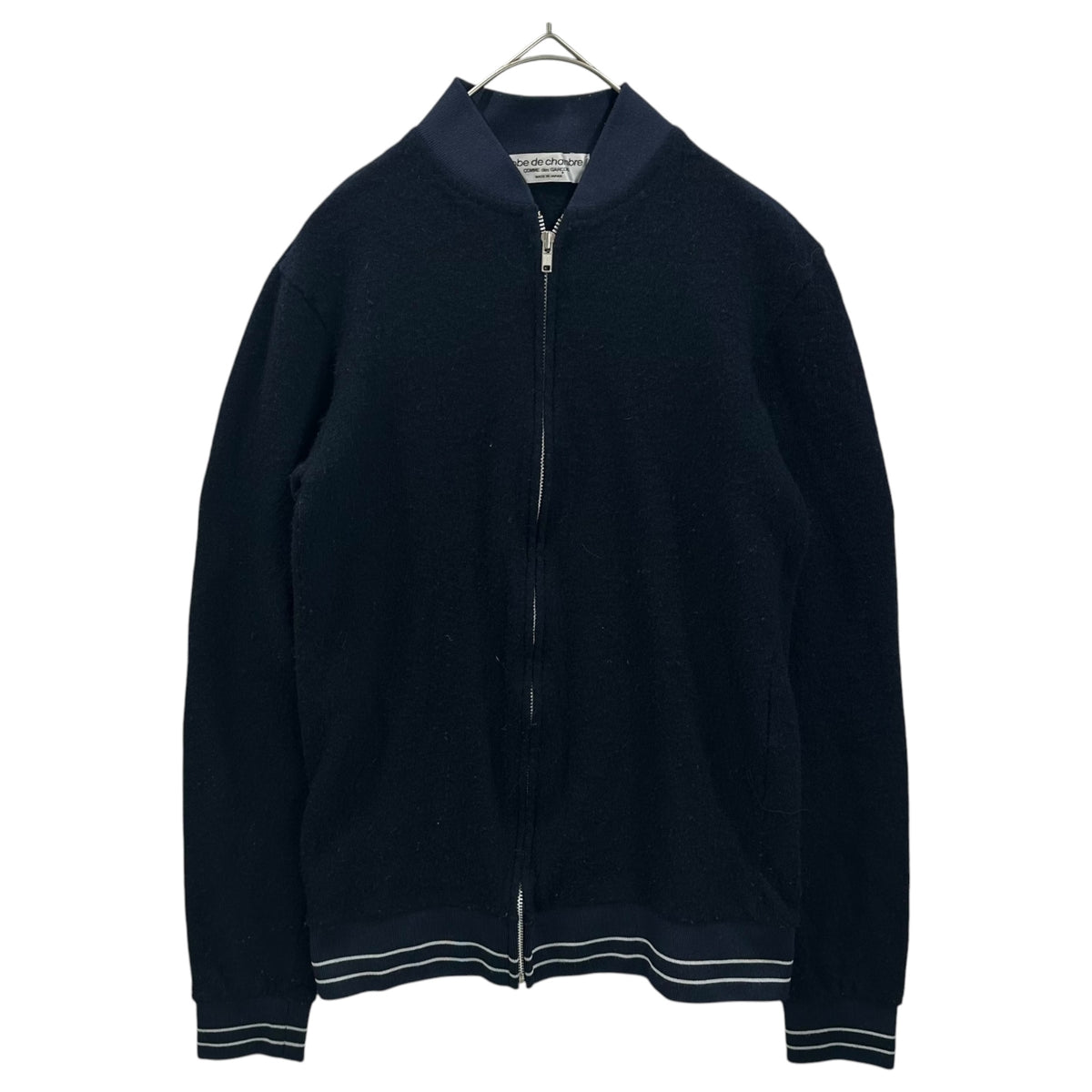 robe de chambre COMME des GARCONS(ローブドシャンブルコムデギャルソン) 1999AW Dye-Through Zip-Up Wool Blouson 製品染め ジップアップ ウール ブルゾン RT-040380 FREE ネイビー AD1999