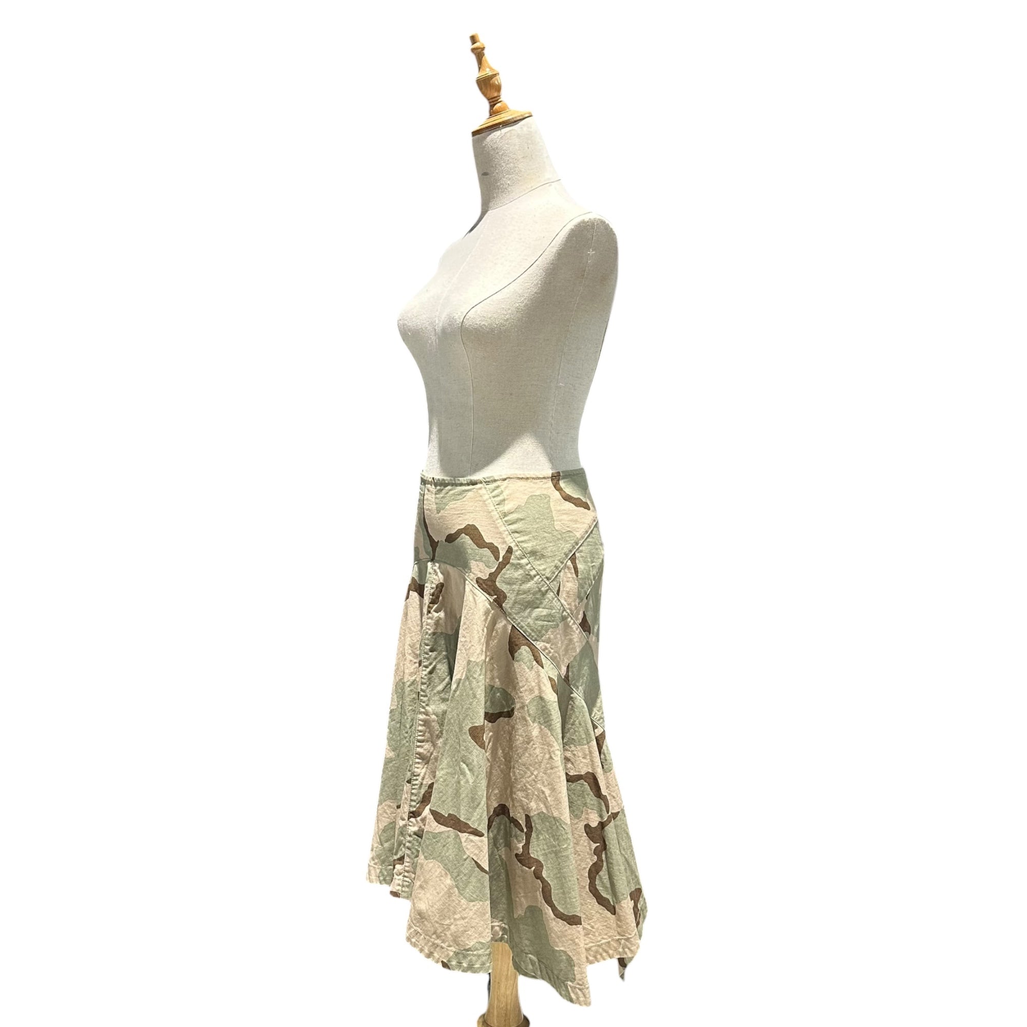 JUNYA WATANABE COMME des GARCONS(ジュンヤワタナベコムデギャルソン) 2006SS Dessert Camo Flare Skirt デザートカモ フレア スカート JQ-S053 SS ベージュ×カーキ AD2005