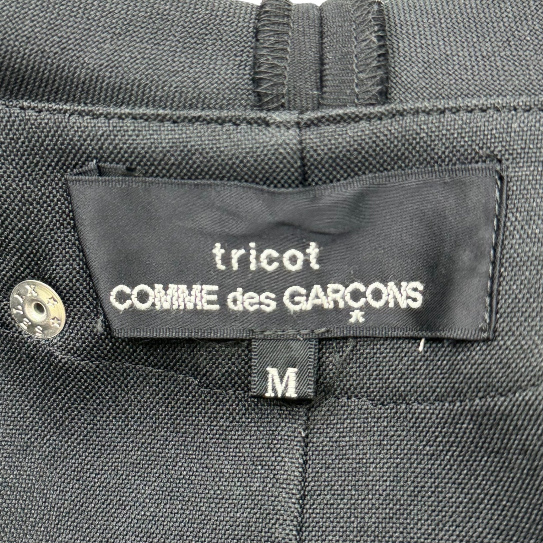 tricot COMME des GARCONS(トリココムデギャルソン) 19AW Sleeveless Ruffled Coat スリーブレス フリル コート TD-V004 M ブラック AD2019