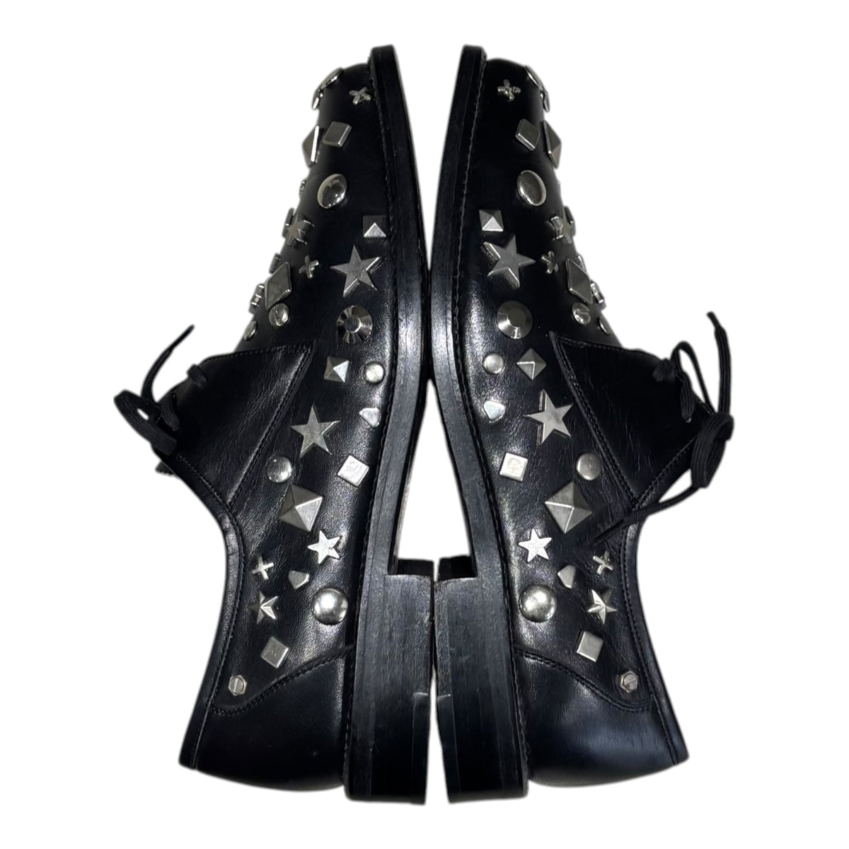 COMME des GARCONS(コムデギャルソン) Mixed-Stud Leather Shoes ミックス スタッズ レザー シューズ 22cm ブラック×シルバー アーカイブ