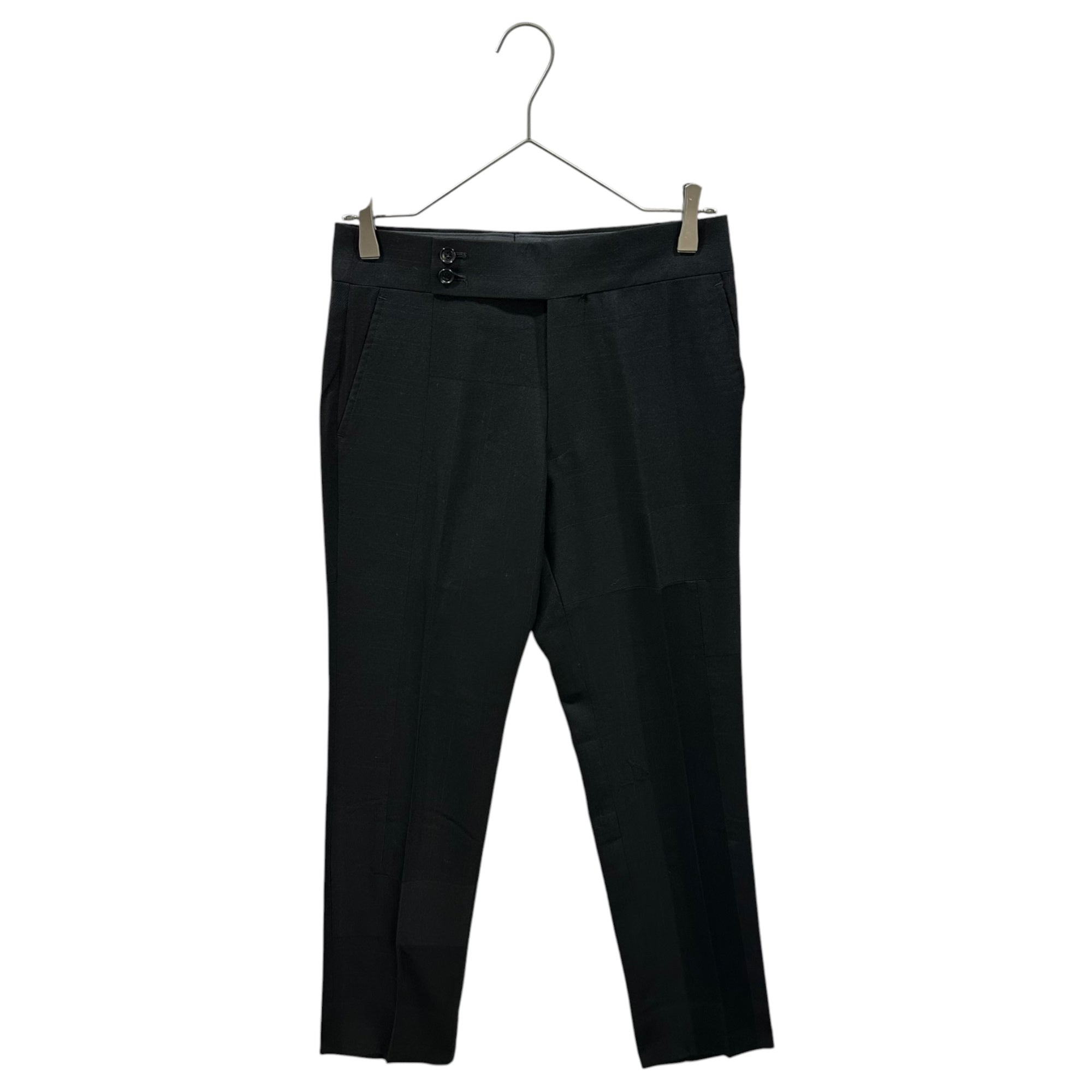 COMME des GARCONS(コムデギャルソン) 2003AW Silk-Blend Wool Straight-Leg Slacks シルク混 ウール ストレート スラックス GK-P029 S ブラック AD2003