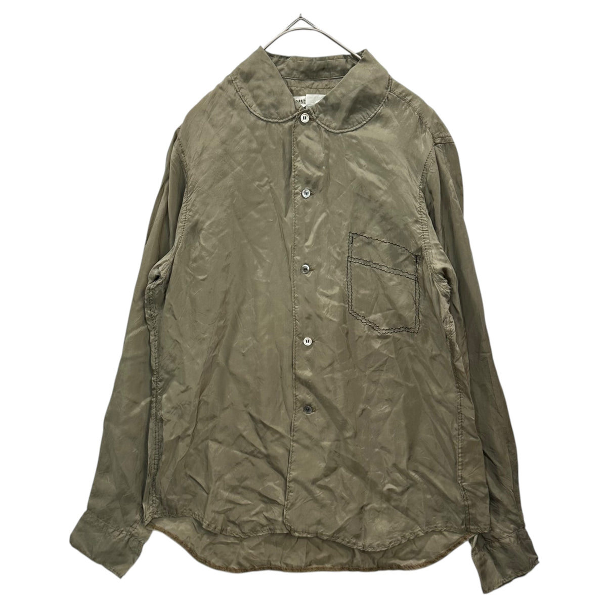 COMME des GARCONS(コムデギャルソン) 2009AW Round-Collar Stitched L/S Blouse 丸襟 ステッチ 長袖 ブラウス GD-B002 S ベージュ AD2009 00s アーカイブ