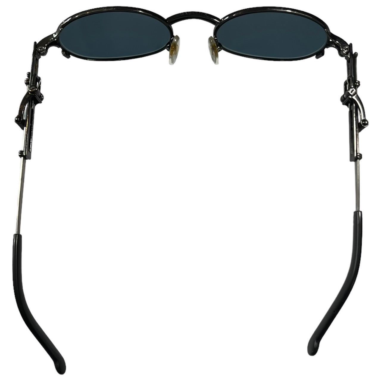 Jean Paul GAULTIER(ジャンポールゴルチエ) 90’s belt temple sunglasses/ベルトテンプルサングラス/メガネ/眼鏡 56-0020 表記無し シルバーフレーム/スモークレンズ