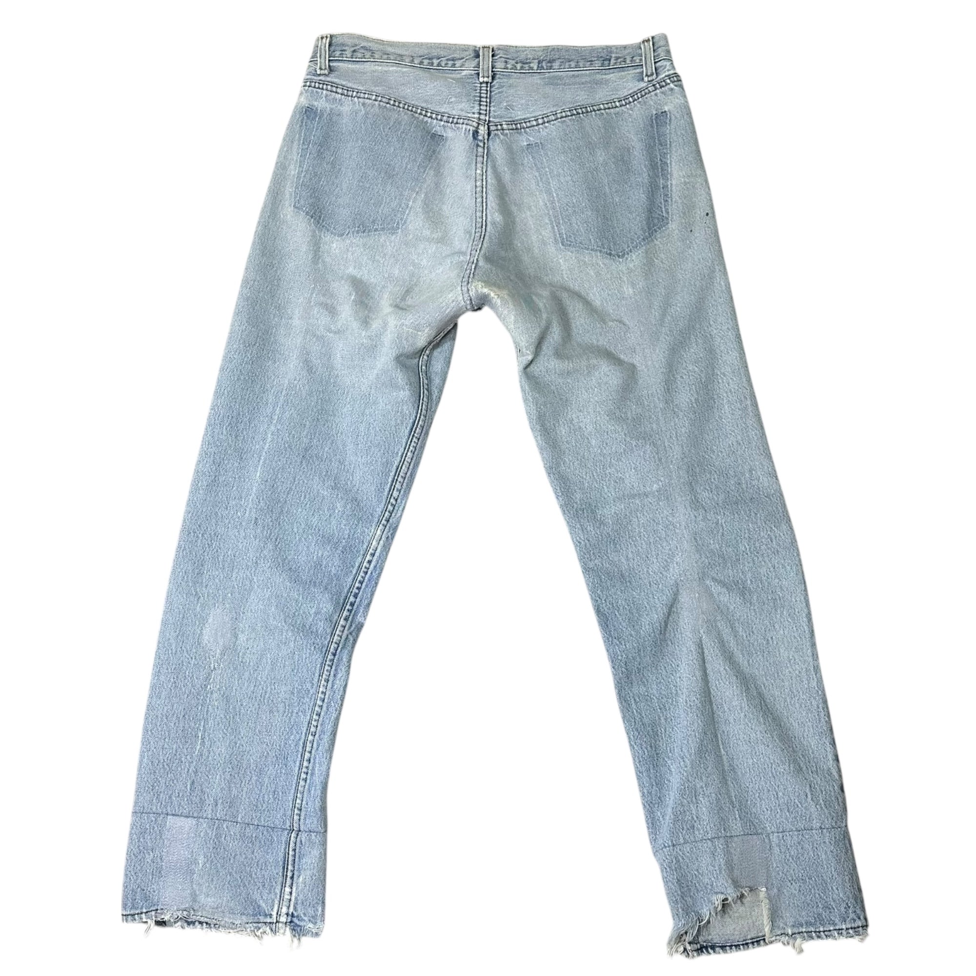 Maison Martin Margiela(メゾン マルタンマルジェラ) 00's ⓪ ⑩ Artisanal Reconstructed Denim Pants 本人期 アーティザナル デニム パンツ L インディゴ アーカイブ