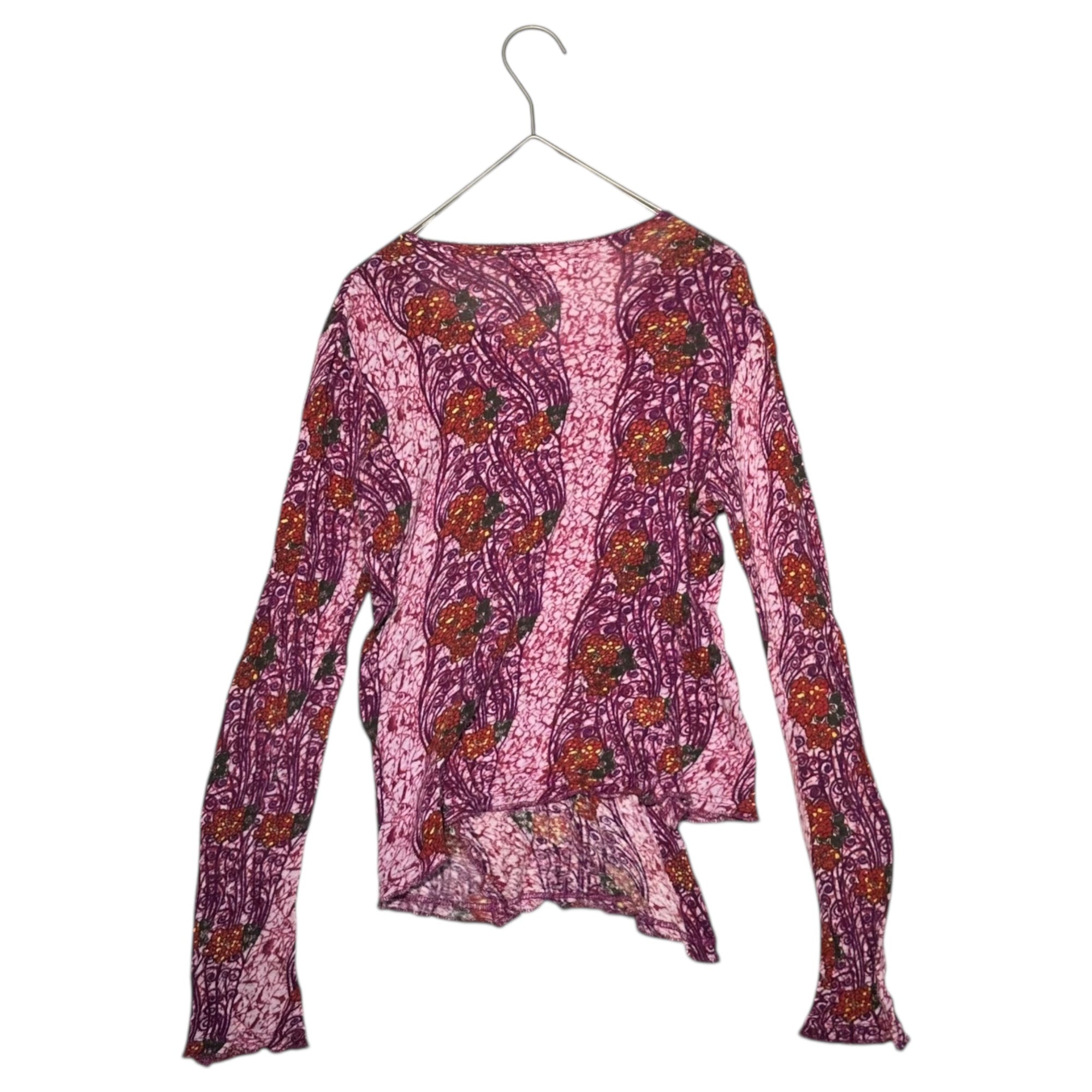 Y's(ワイズ) Transformable Floral Print Cardigan 変形 花柄 カーディガン 3 パープル