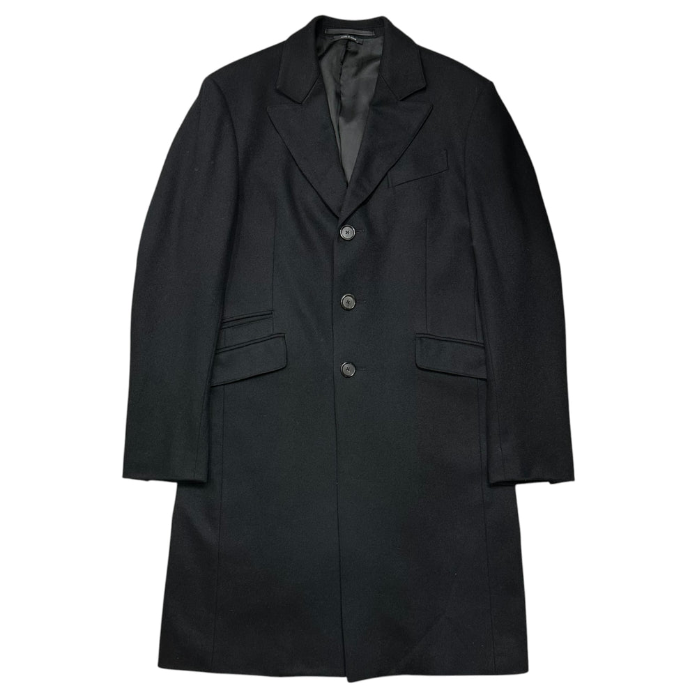 PRADA(プラダ) 2012AW Virgin Wool Chesterfield Coat ヴァージン ウール チェスター コート UC268D 46 ブラック コレクション着用
