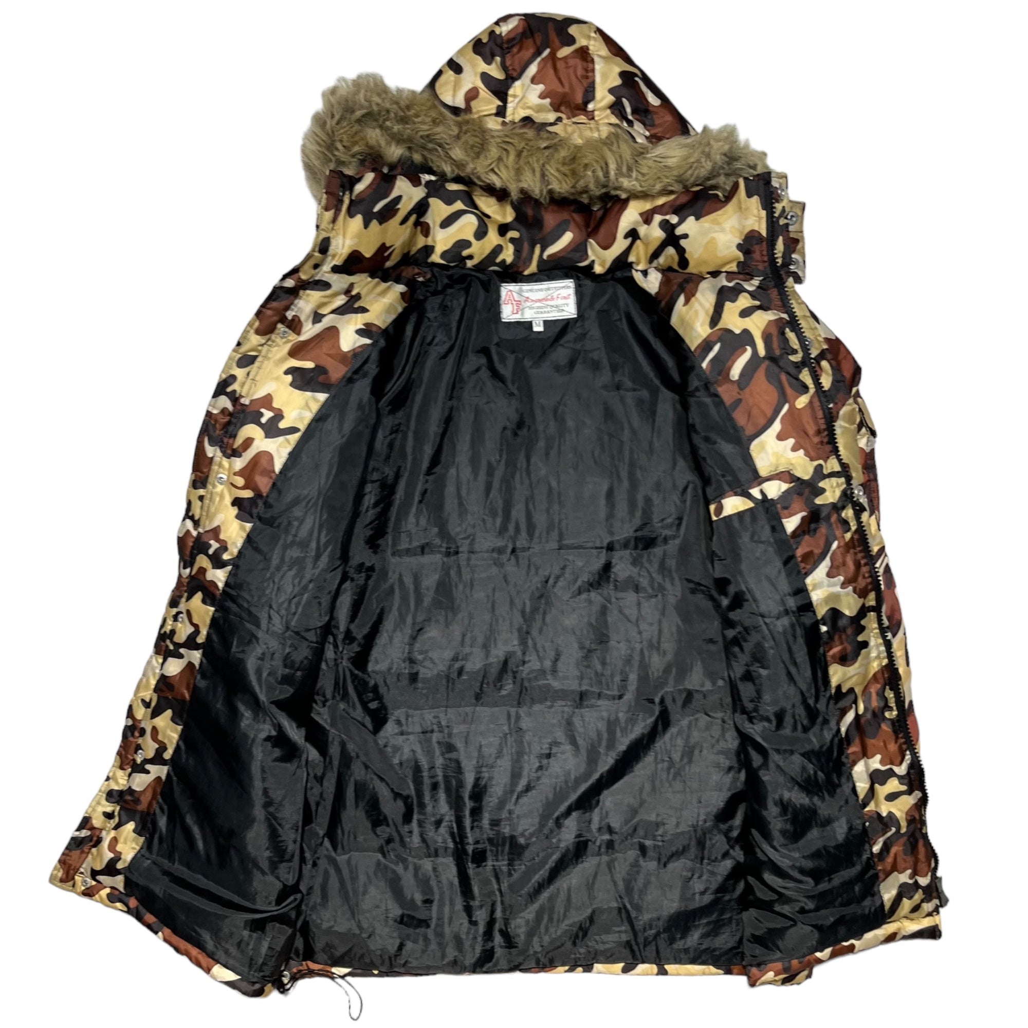 AMERICA&FIRST(アメリカ＆ファースト) camouflage down jacket カモフラ ダウン ジャケット M ベージュ