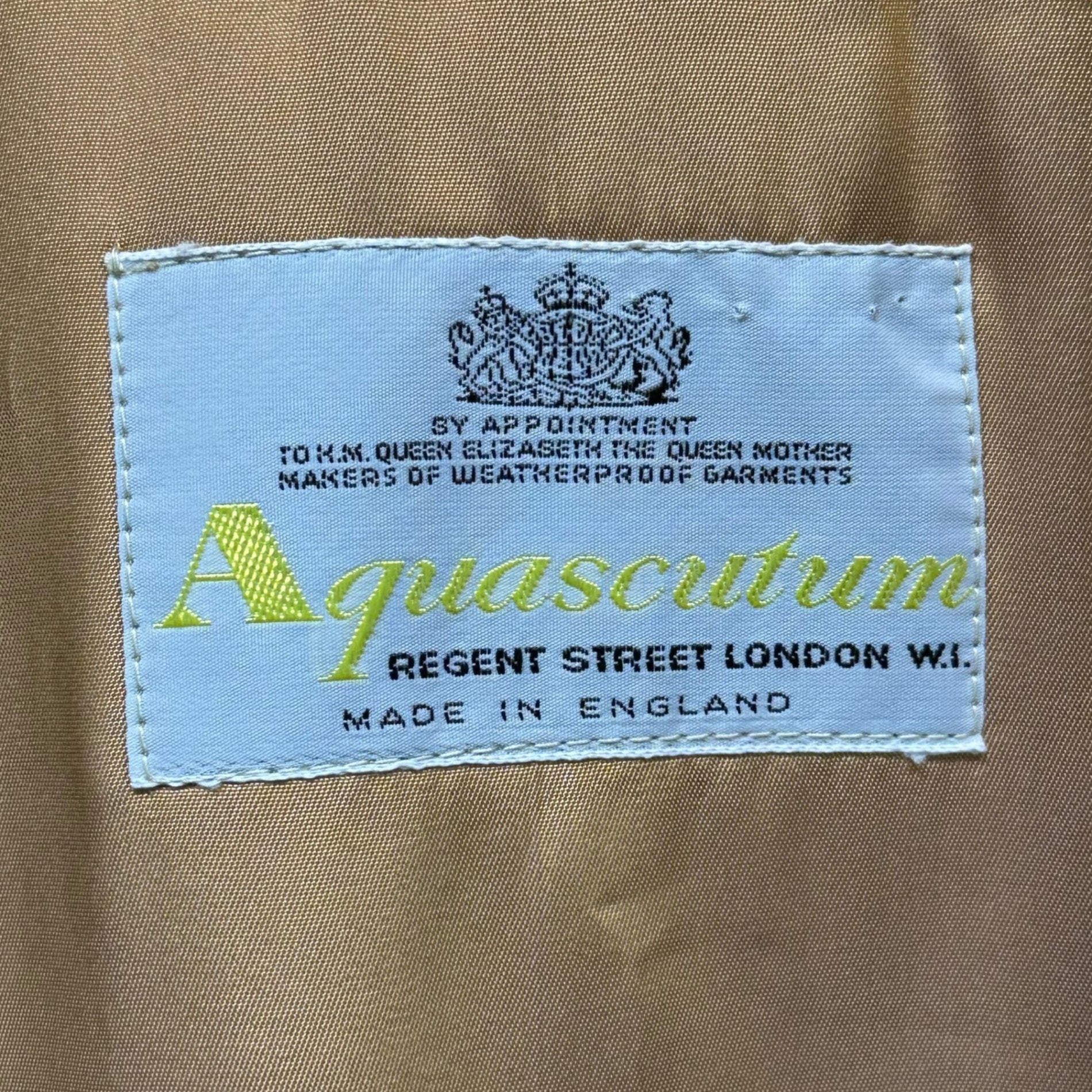 Aquascutum(アクアスキュータム) Lined Single-Breasted Trench Coat ライナー 付き シングル トレンチコート S ベージュ