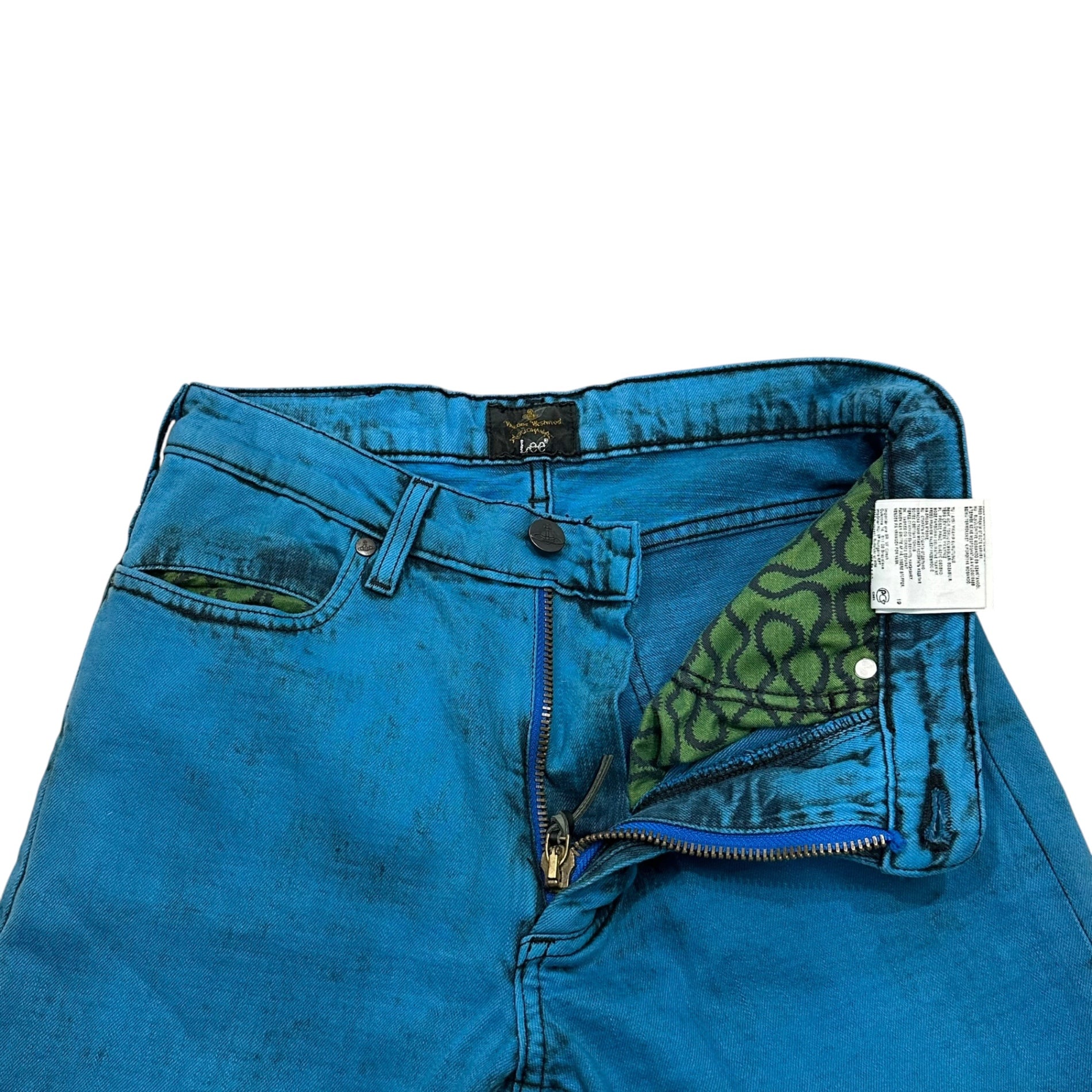 Vivienne Westwood ANGLOMANIA×Lee(ヴィヴィアンウエストウッドアングロマニア×リー) Washed Skinny Stretch Denim Pants ROCK’N  4947-1456 W28 L32 ブルー