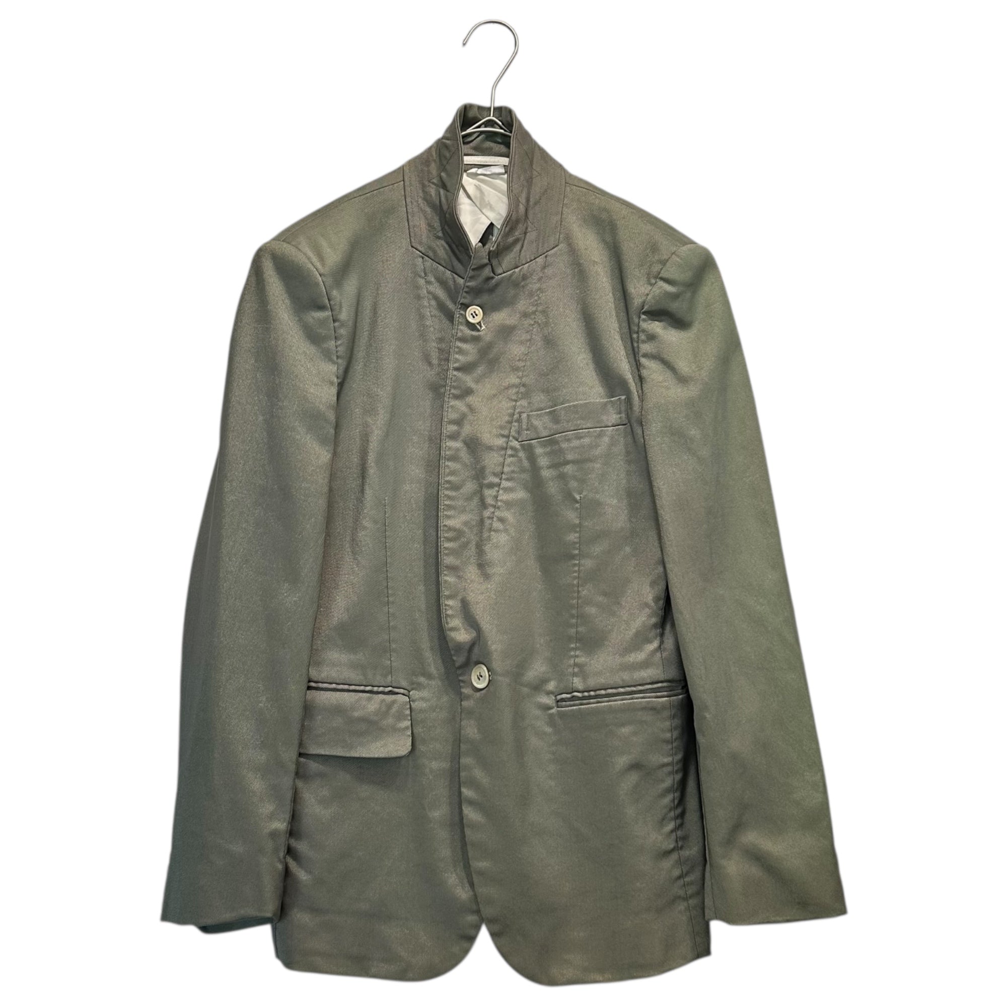 COMME des GARCONS HOMME PLUS(コムデギャルソンオムプリュス) 08SS  imposition期 1-Button Poly Jacket 1ボタン ポリ ジャケット PA-J017 M グレー AD2007
