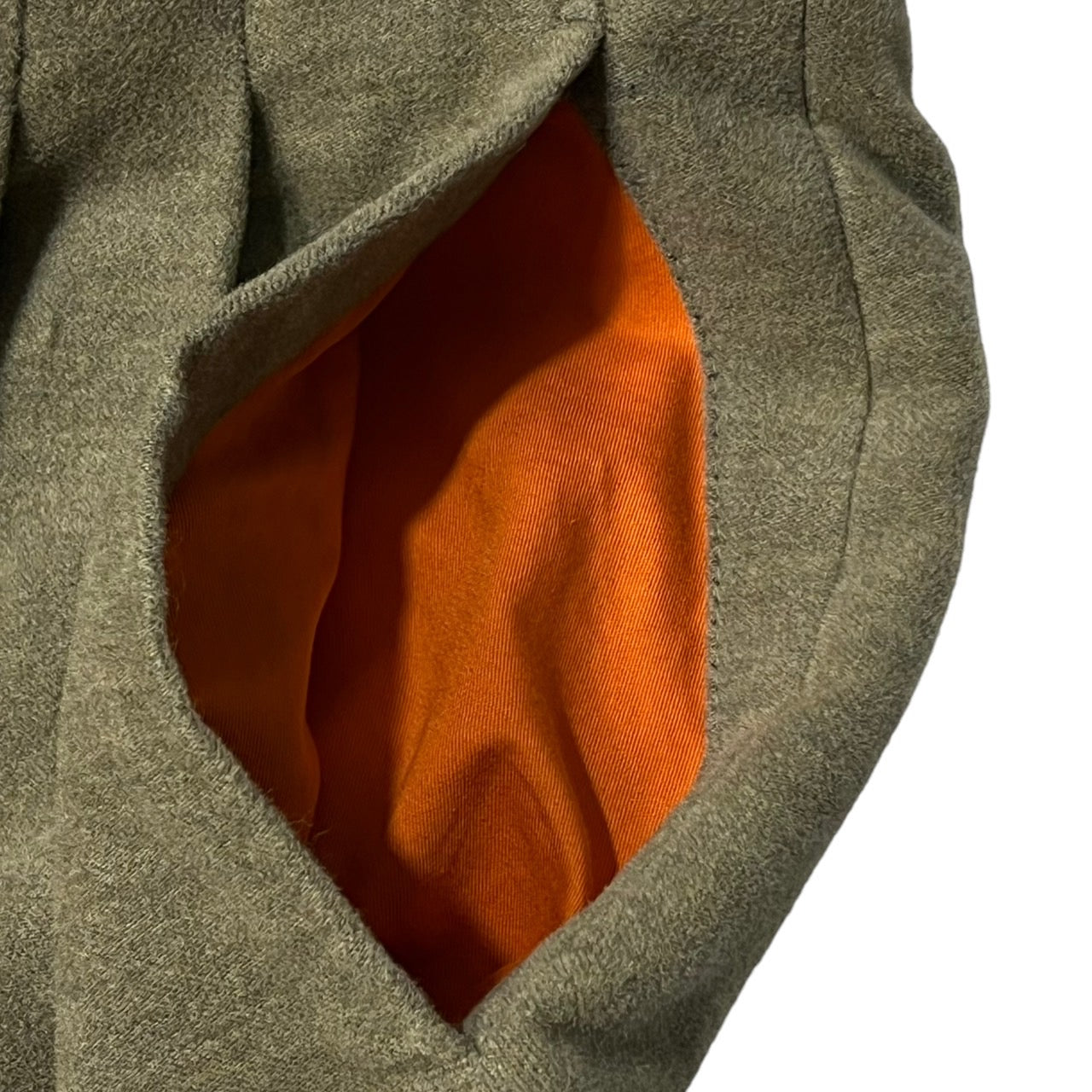HERMES(エルメス) suede touch trousers/スウェードタッチトラウザー/パンツ/スラックス 52(XLサイズ程度)  ベージュ×オレンジ エルメスジャポンタグ