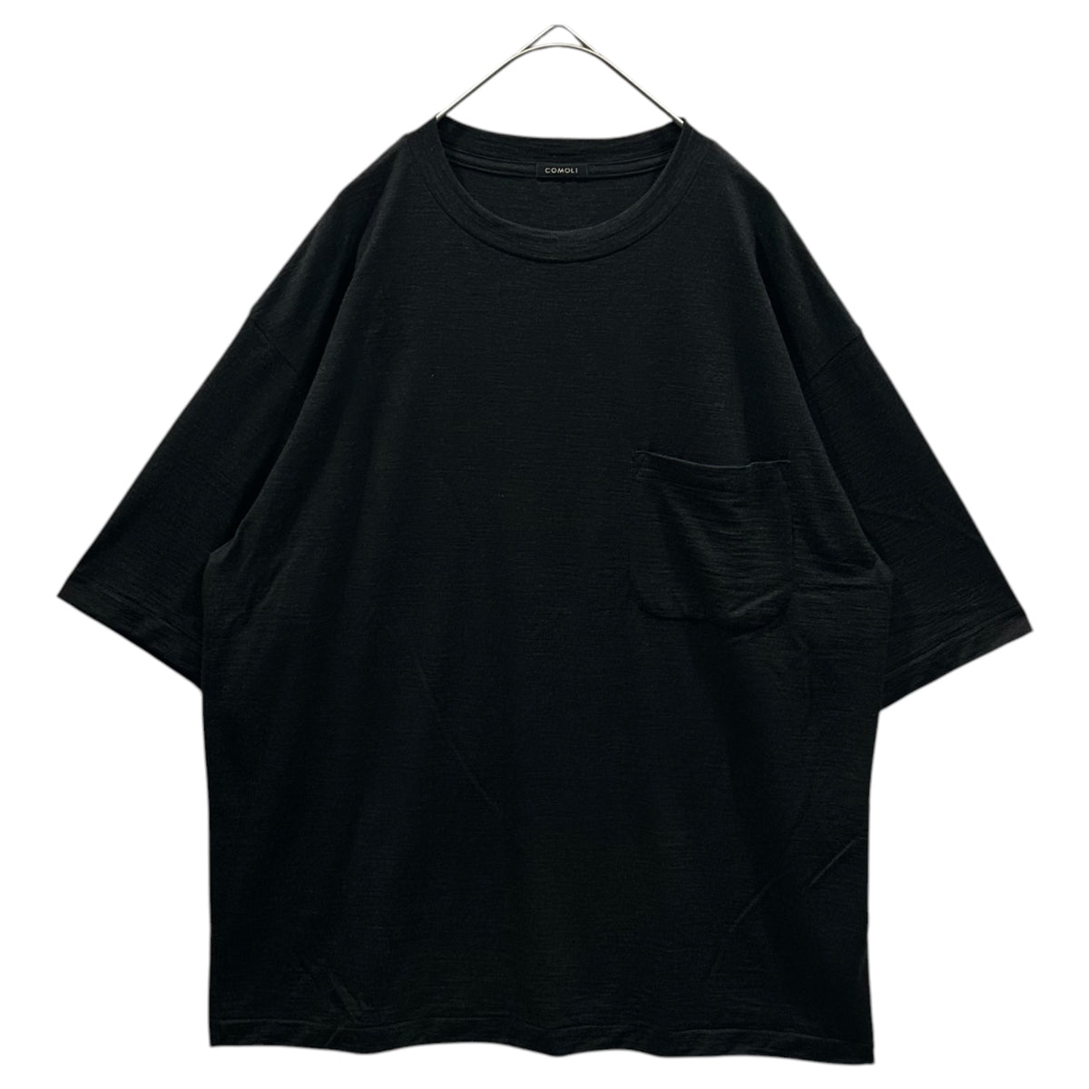 COMOLI(コモリ) 2024SS summer wool S/S T-shirt サマーウール 半袖 Tシャツ Z01-05023 2 チャコール