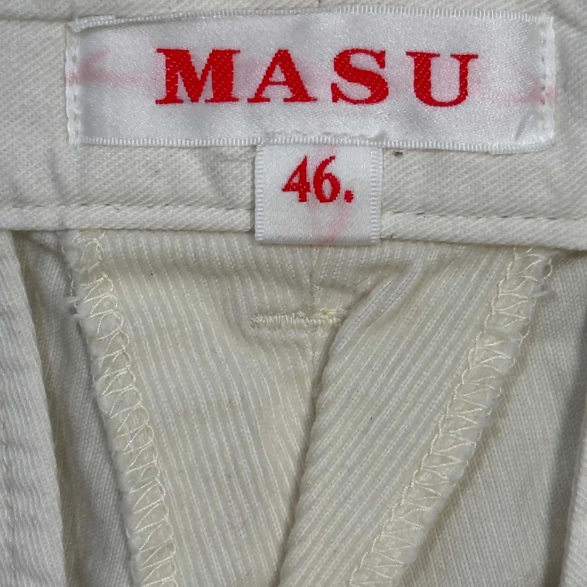 MASU(エムエーエスユー) 25SS "MASU X VERDY" M.B.C. MEMORIAL PANTS メモリアル パンツ M25K6PT009 46 ホワイト