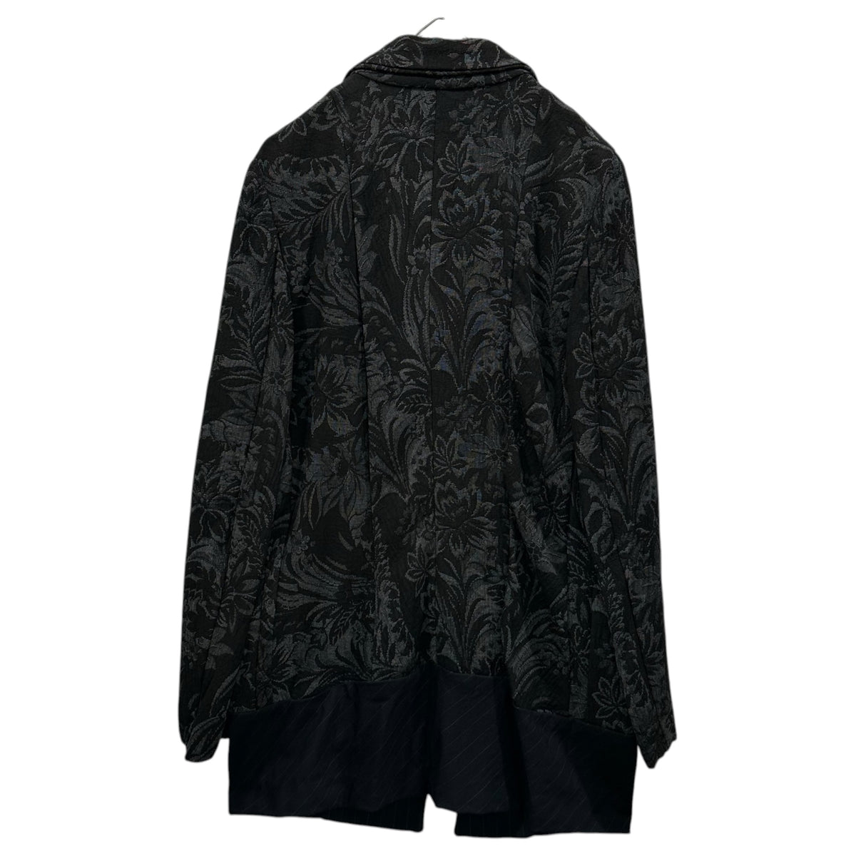 COMME des GARCONS(コムデギャルソン) 1992AW Jacquard combination 3-button tailored jacket ジャガード 切替 3B ジャケット GJ-11012 Ｍ ブラック AD1992 テーラード 90's 90年代